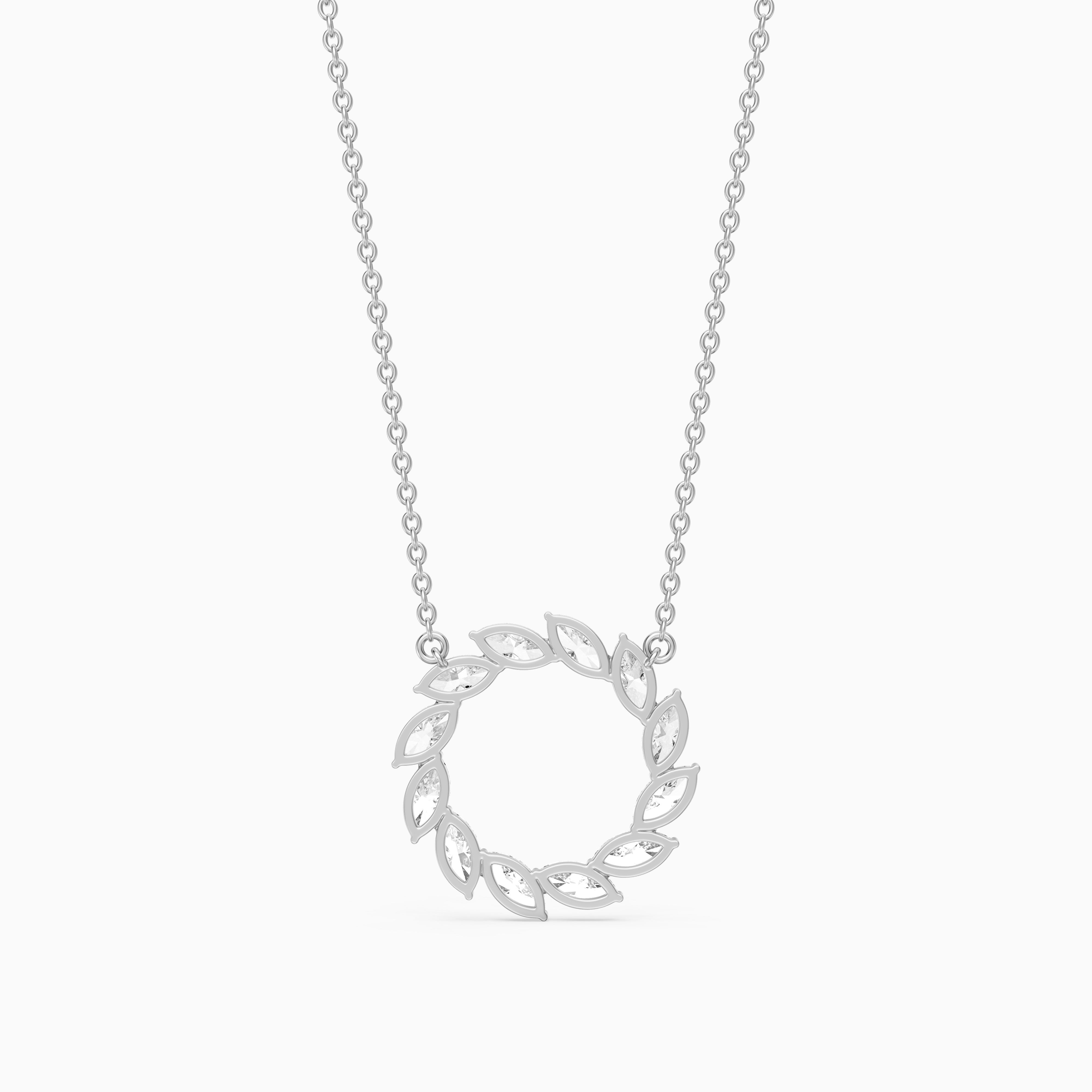 Edda Marquise Lab Grown Diamond Wreath Necklace