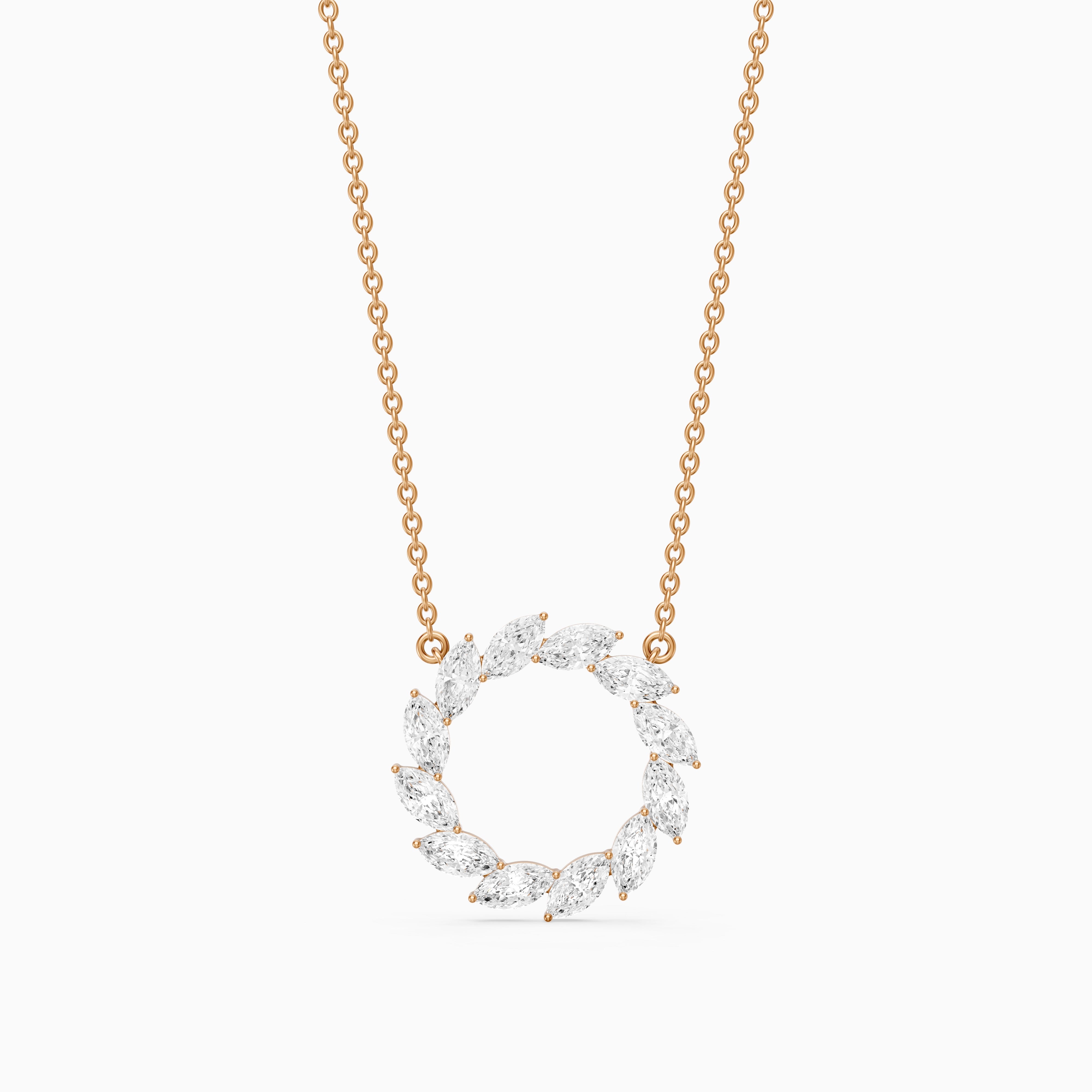 Edda Marquise Lab Grown Diamond Wreath Necklace