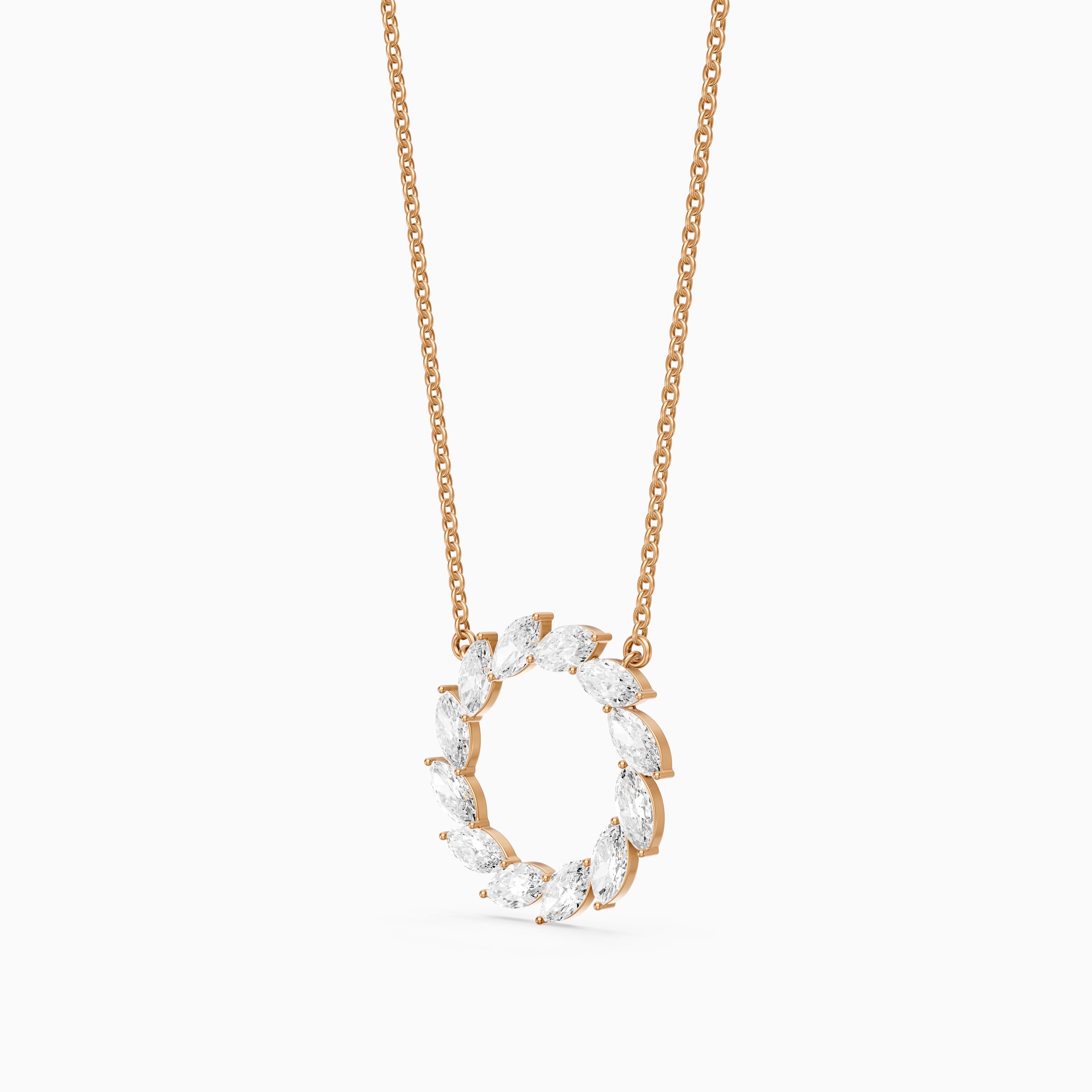 Edda Marquise Lab Grown Diamond Wreath Necklace
