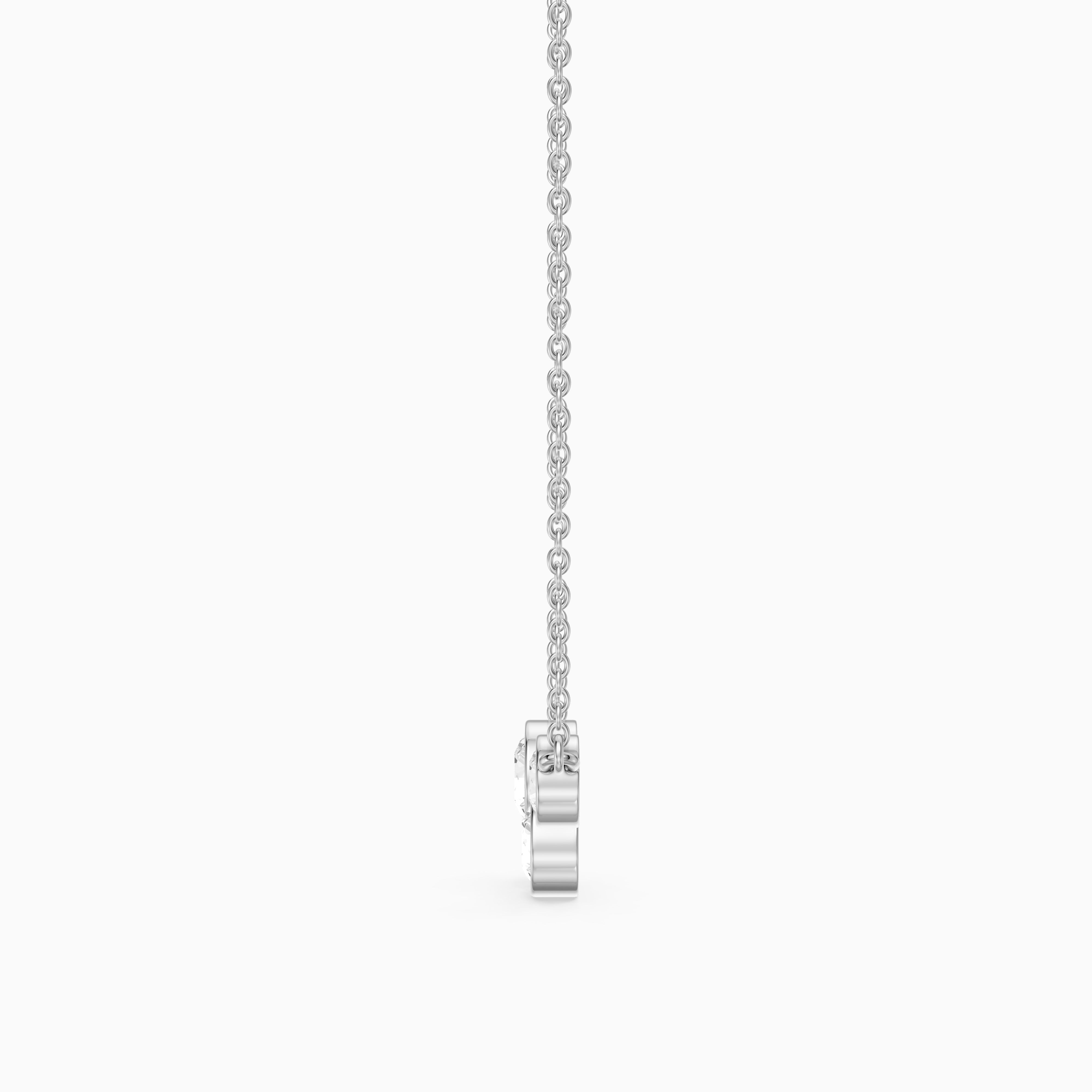 Hoorain Three Stone Round Lab Grown Diamond Bezel Pendant