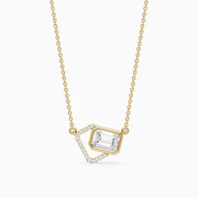 Demi Emerald Cut Lab Grown Diamond Geometric Necklace