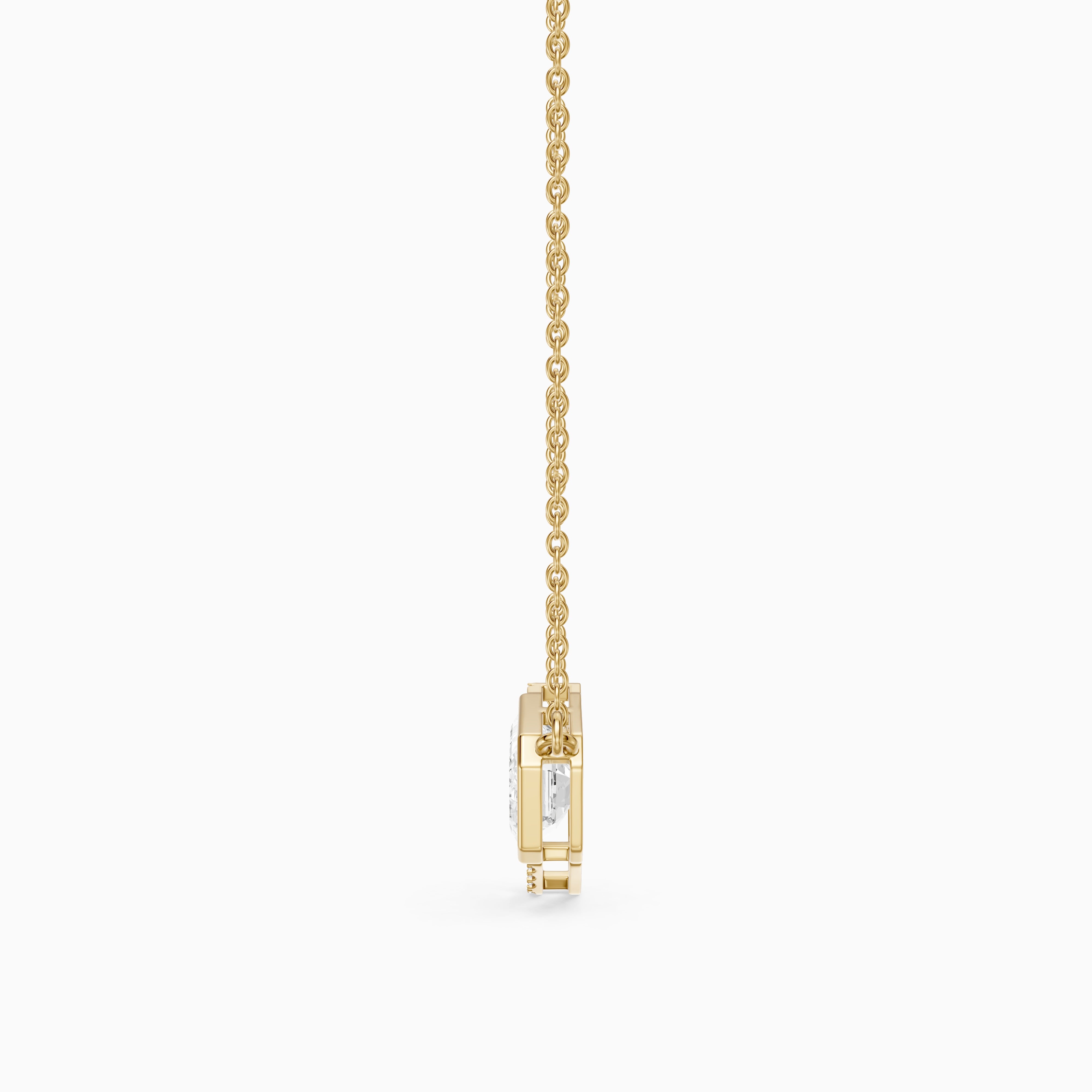 Demi Emerald Cut Lab Grown Diamond Geometric Necklace