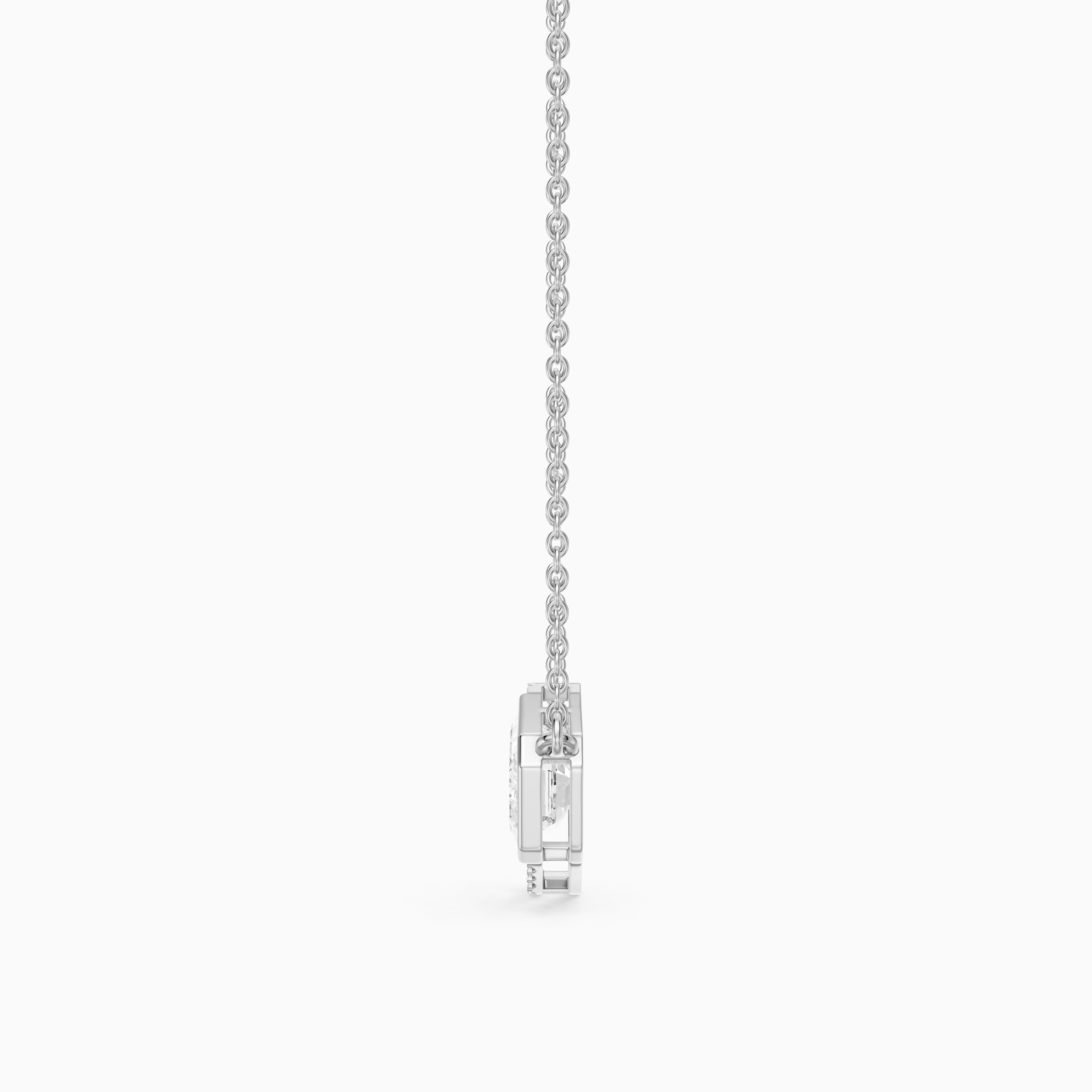 Demi Emerald Cut Lab Grown Diamond Geometric Necklace