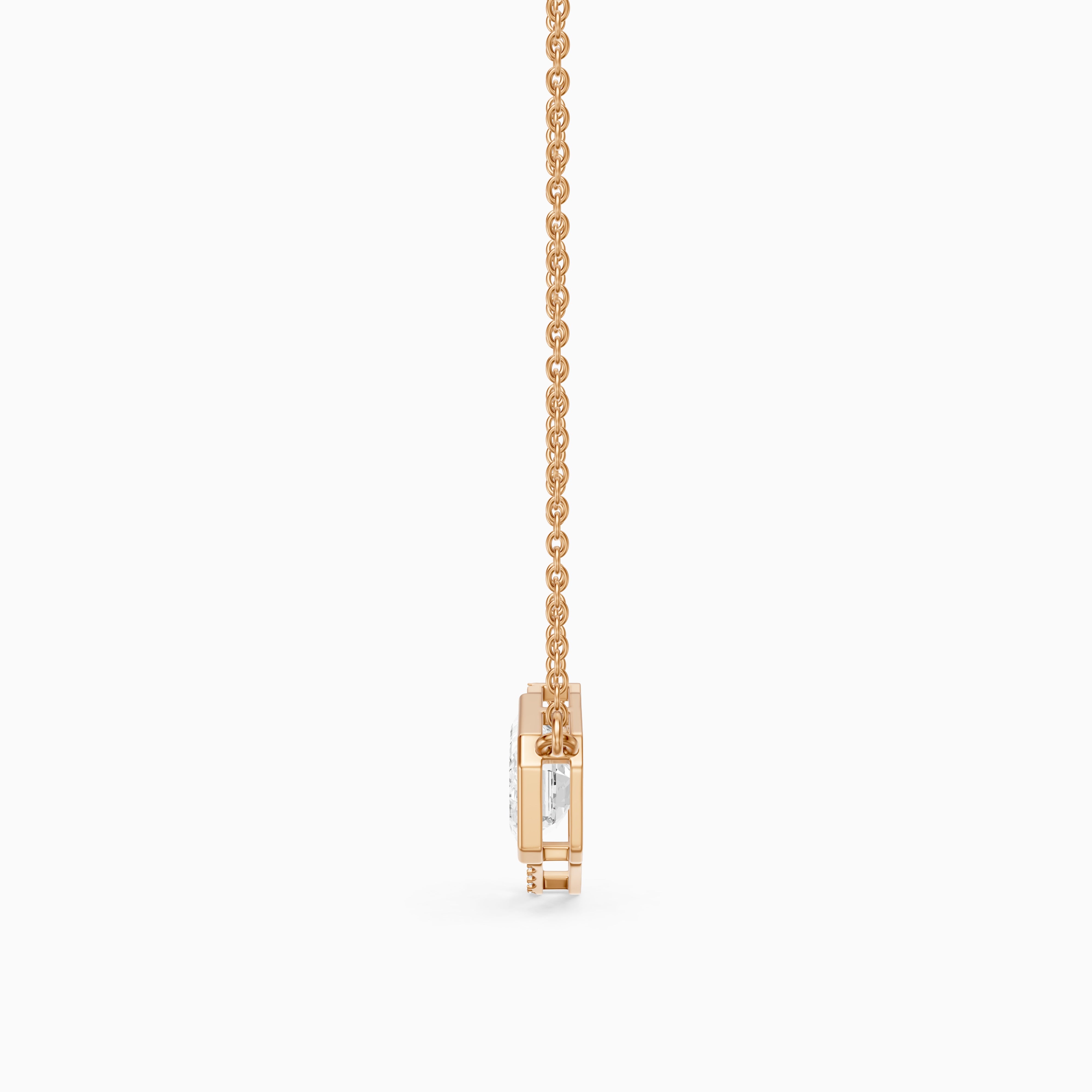 Demi Emerald Cut Lab Grown Diamond Geometric Necklace