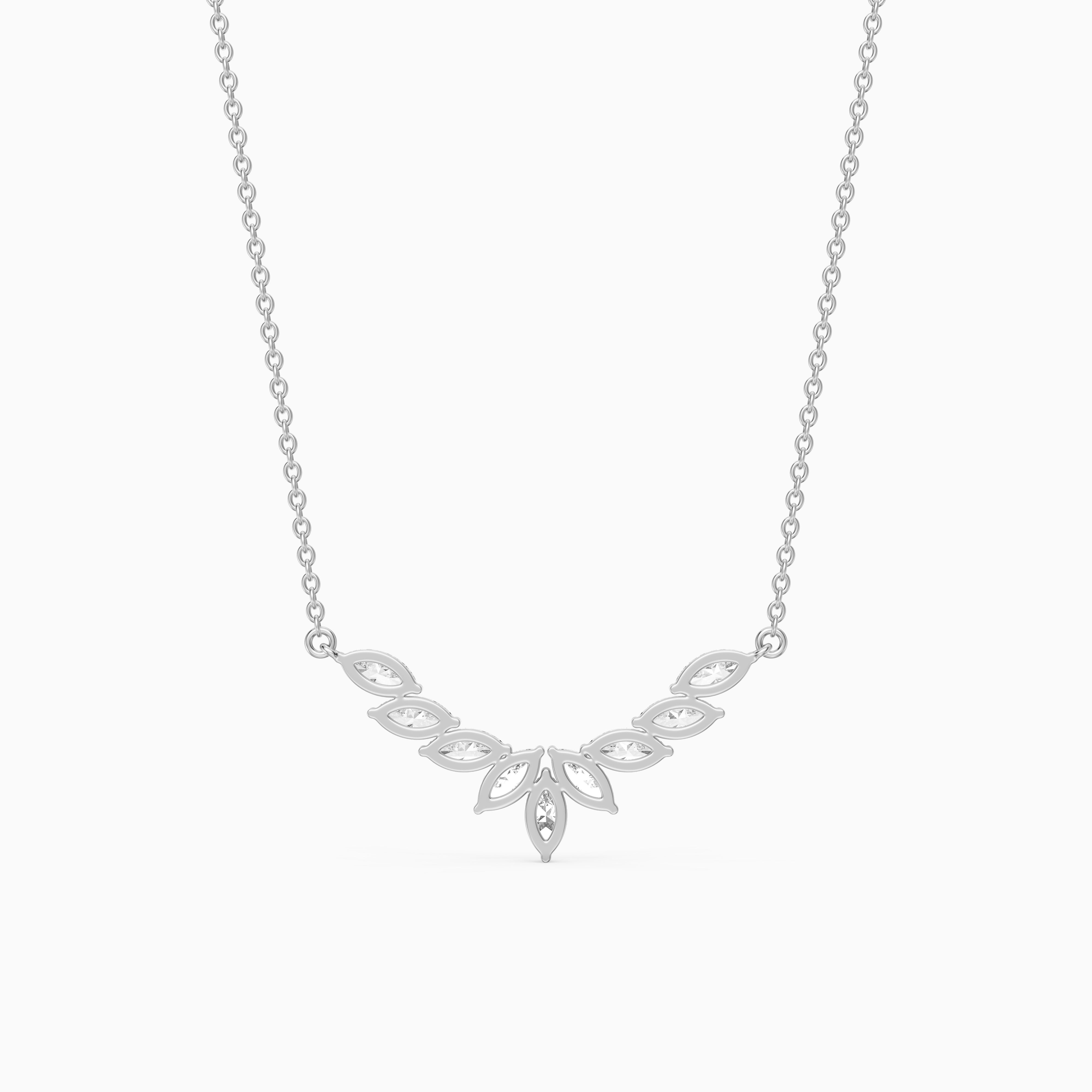 Felicia Marquise Lab Grown Diamond Chevron Necklace