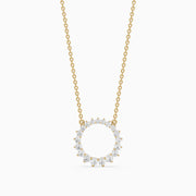 Dolcie Graduated Round Lab Grown Diamond Circle Pendant