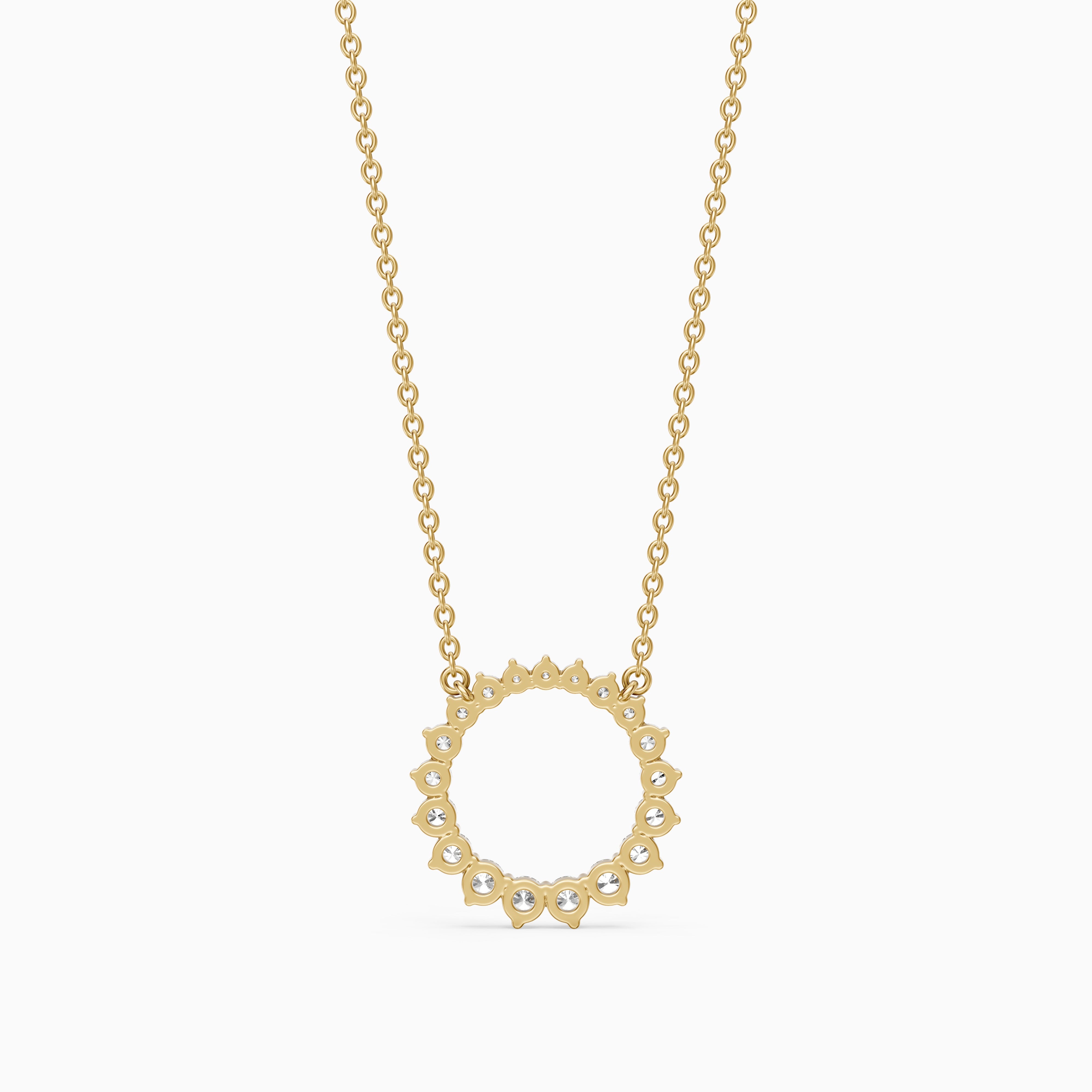 Dolcie Graduated Round Lab Grown Diamond Circle Pendant