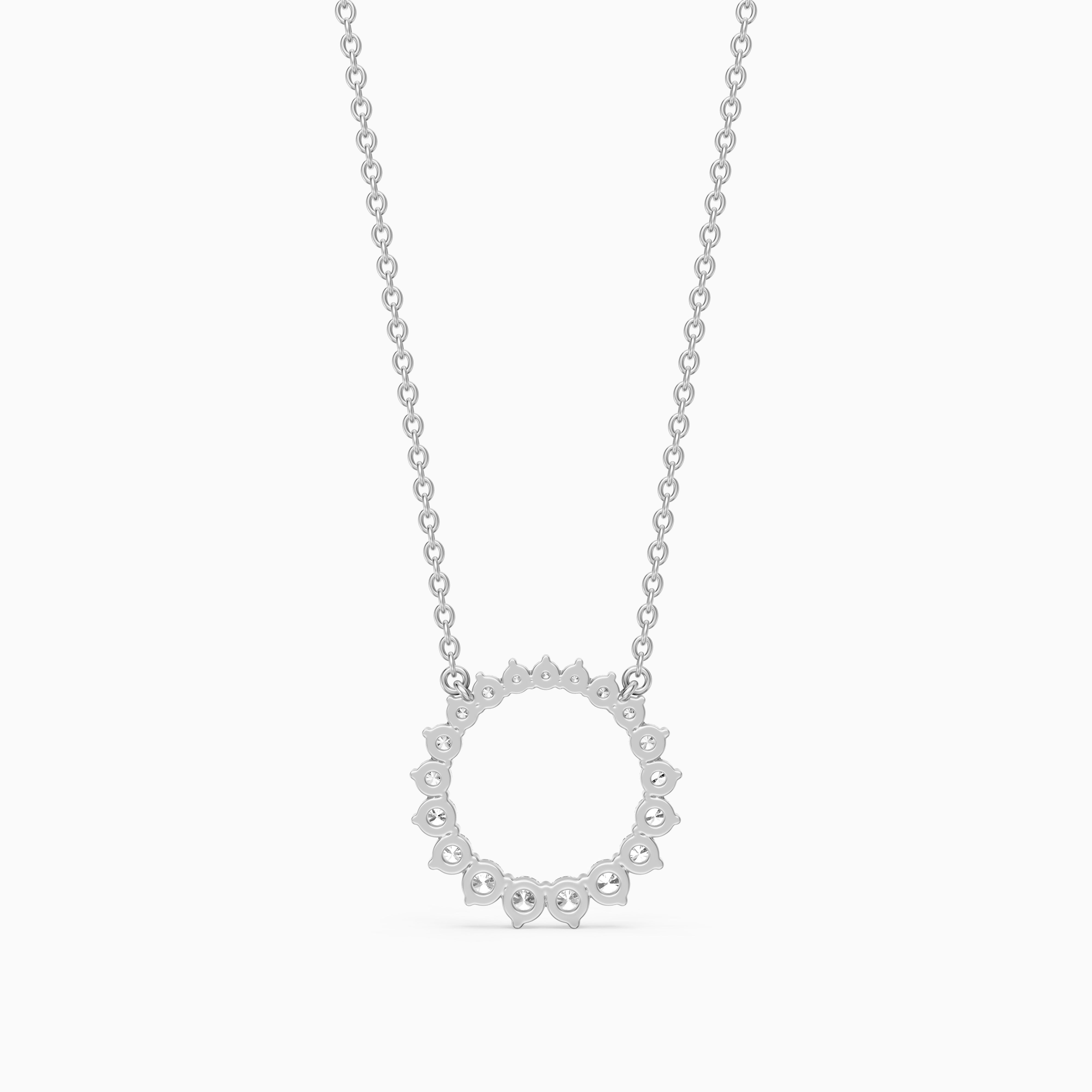 Dolcie Graduated Round Lab Grown Diamond Circle Pendant