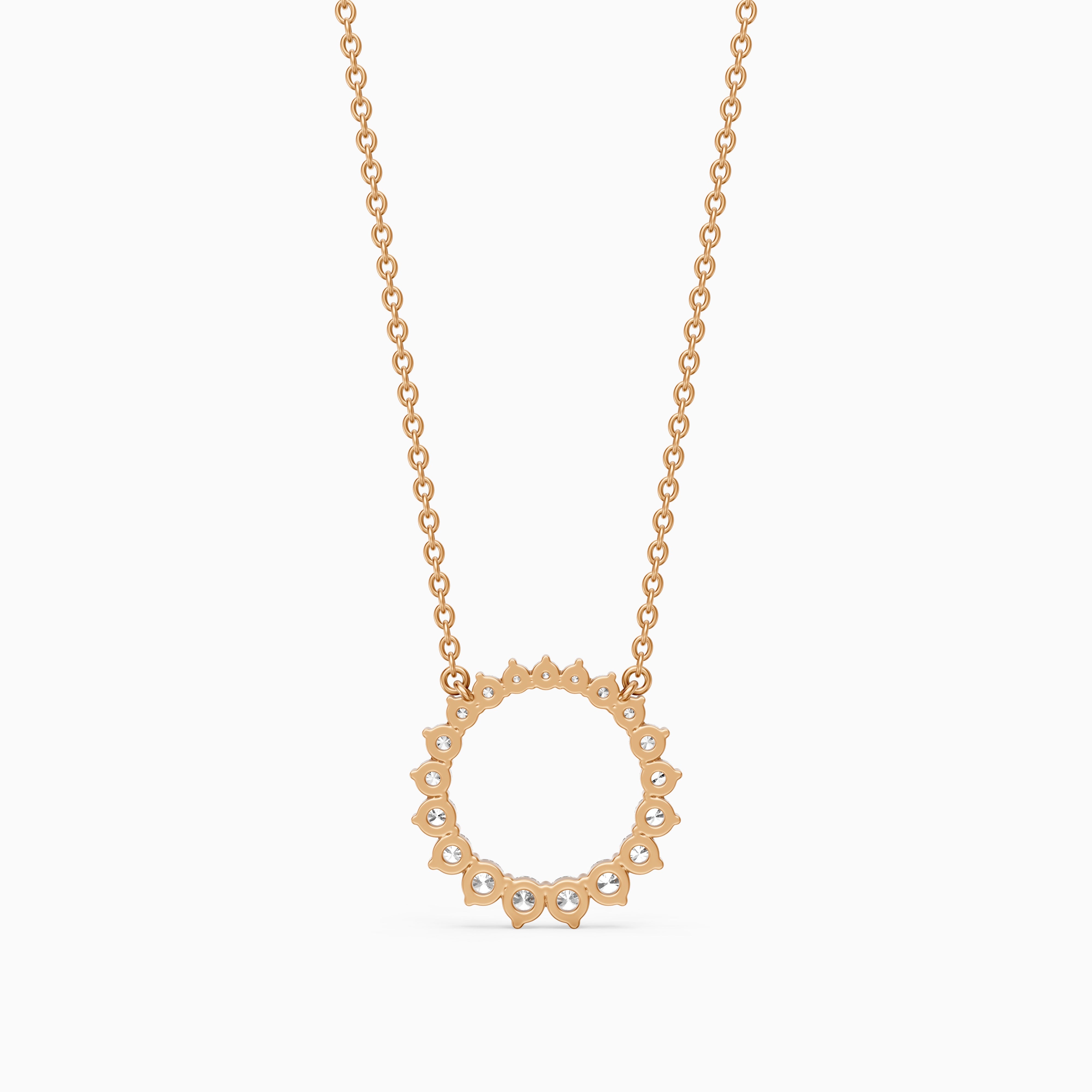 Dolcie Graduated Round Lab Grown Diamond Circle Pendant