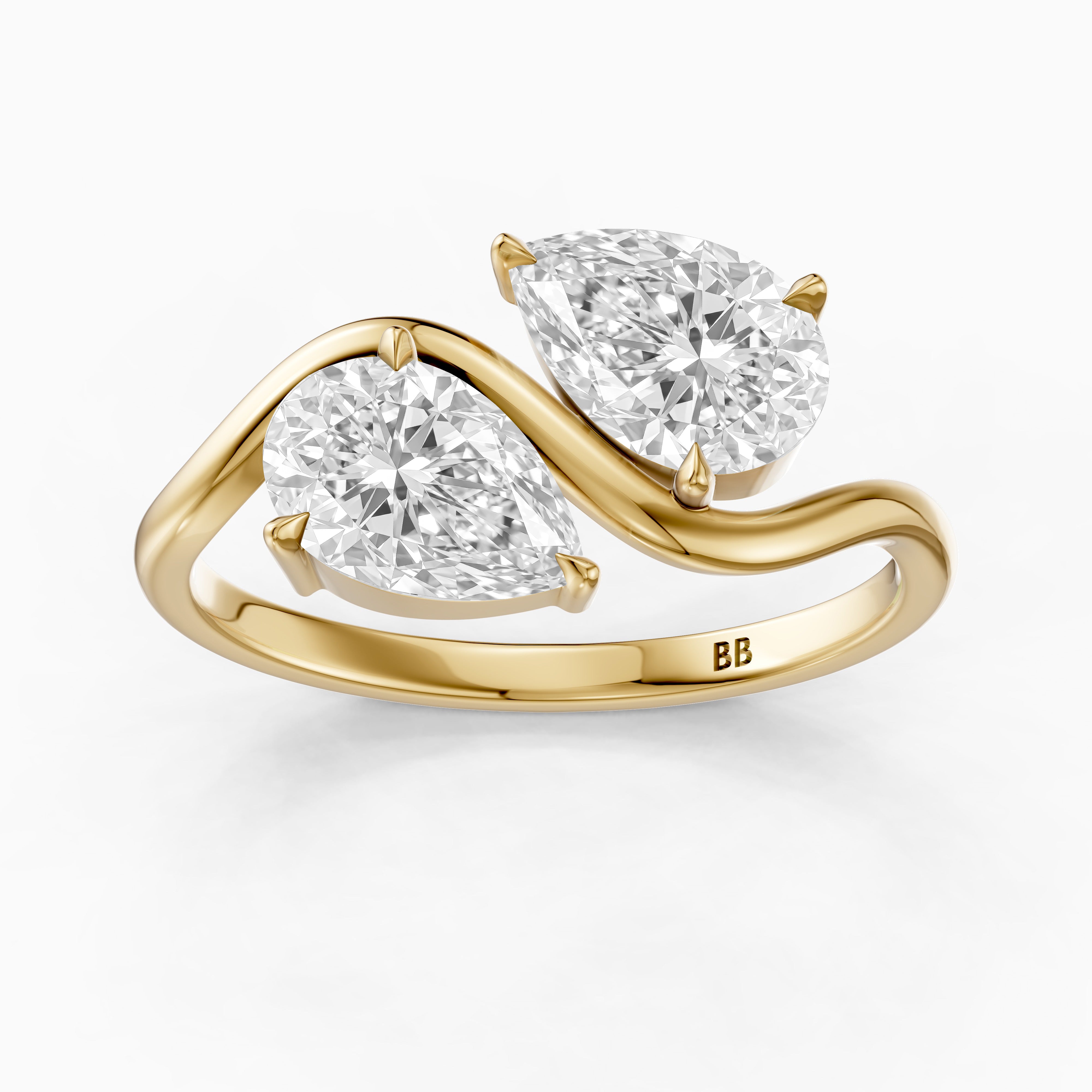 Lillia Toi Et Moi Ring With Both Pear Two Stone Lab Grown Diamond