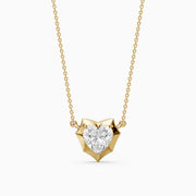 Jana Heart Shape Lab Grown Diamond Abstract Bezel Pendant
