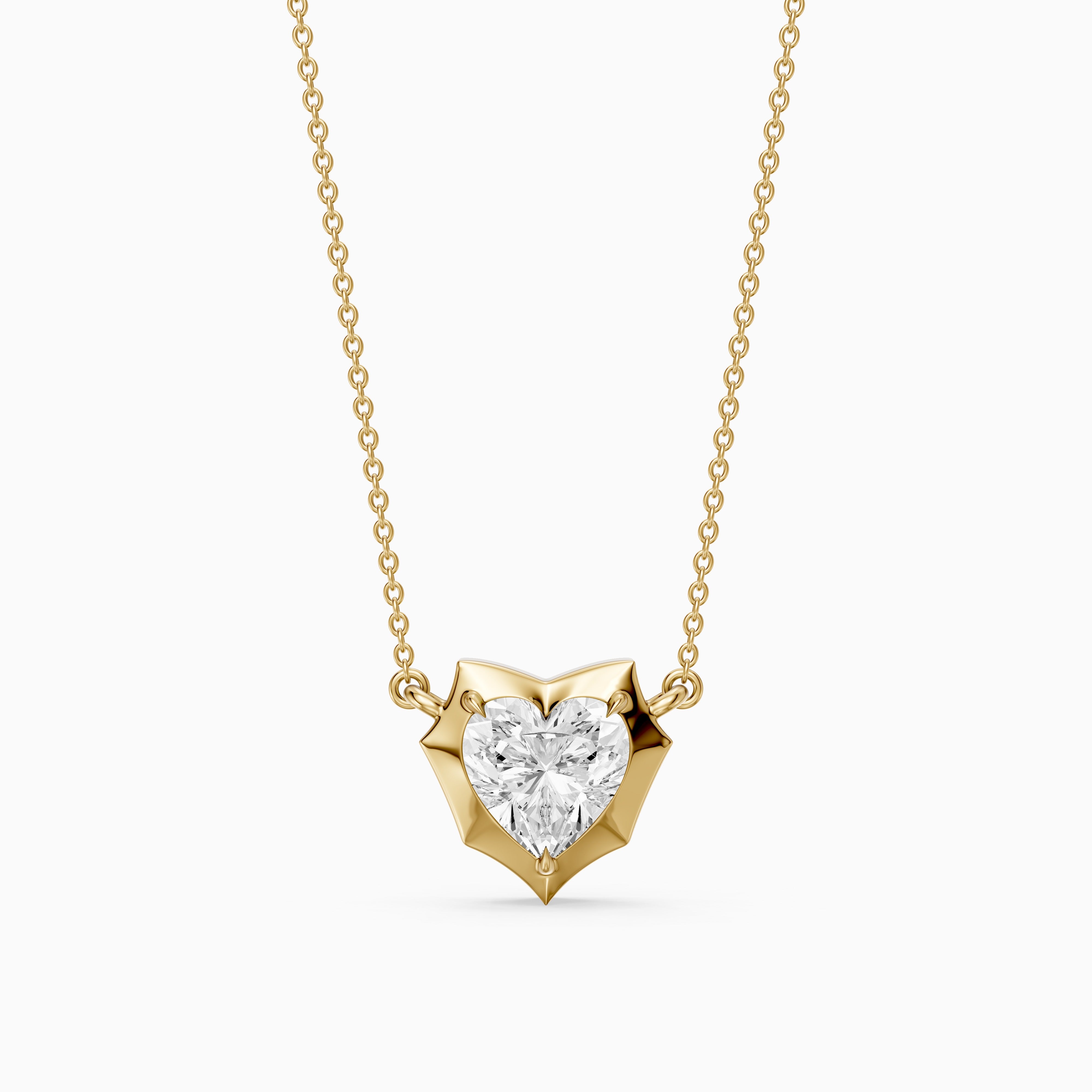 Jana Heart Shape Lab Grown Diamond Abstract Bezel Pendant