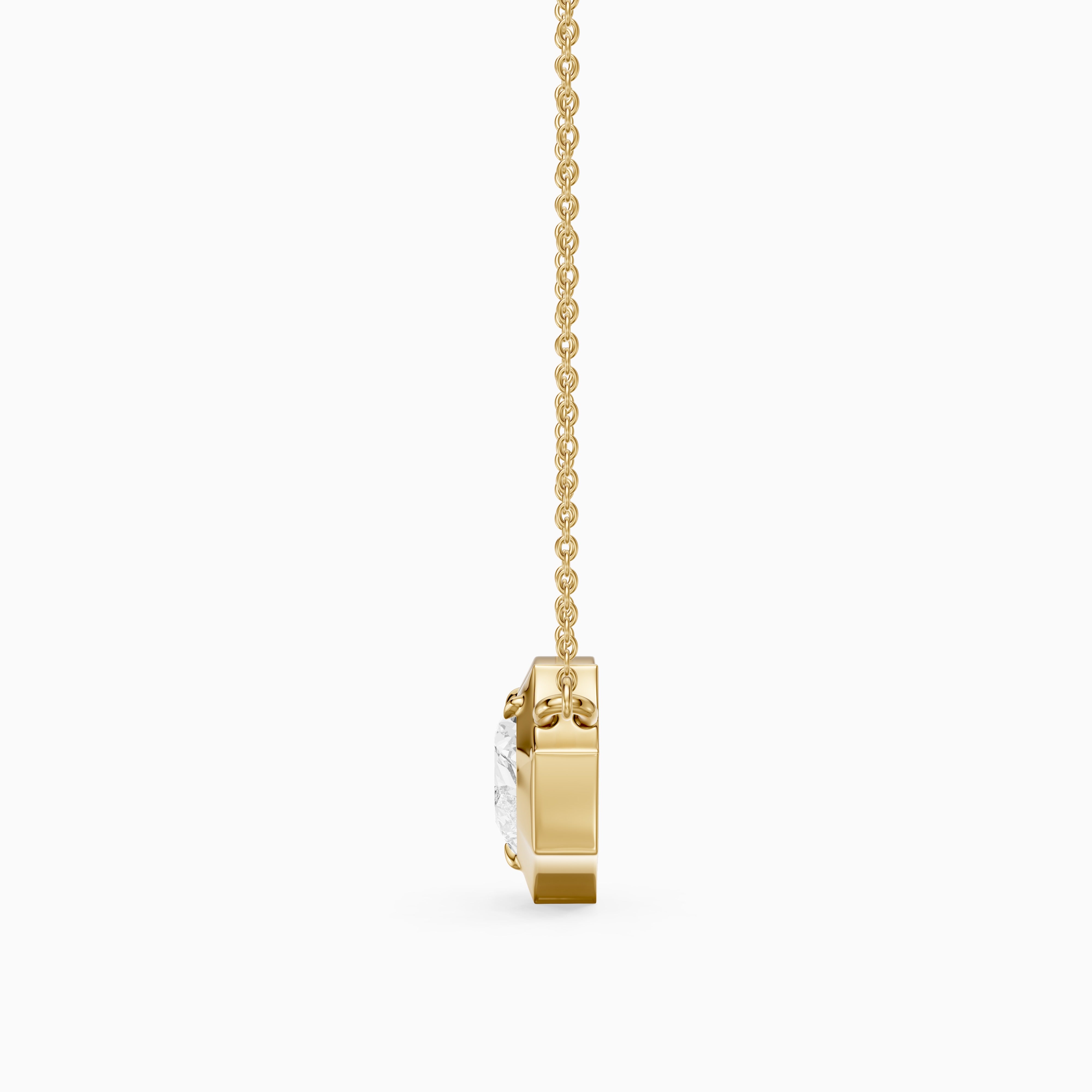 Jana Heart Shape Lab Grown Diamond Abstract Bezel Pendant