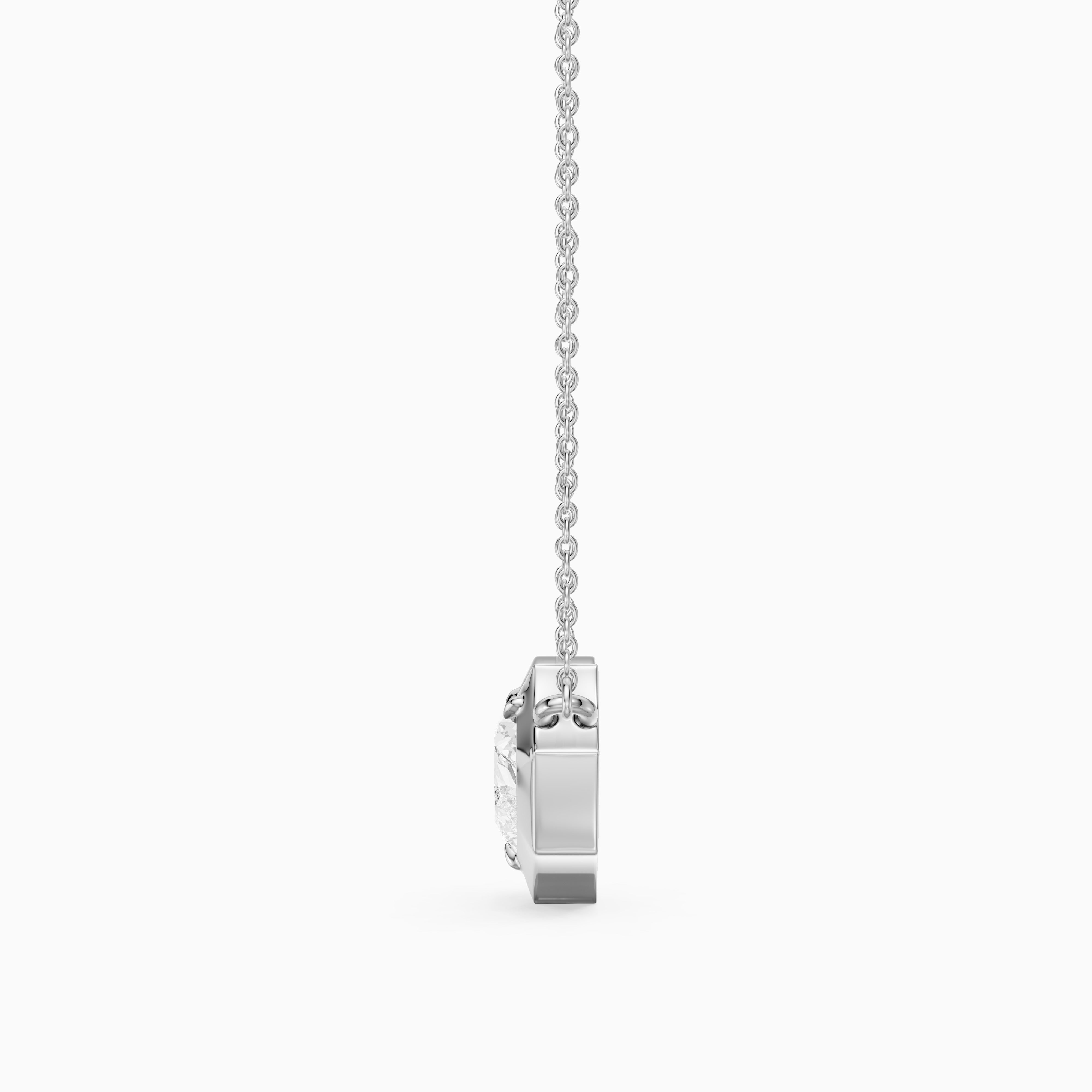 Jana Heart Shape Lab Grown Diamond Abstract Bezel Pendant