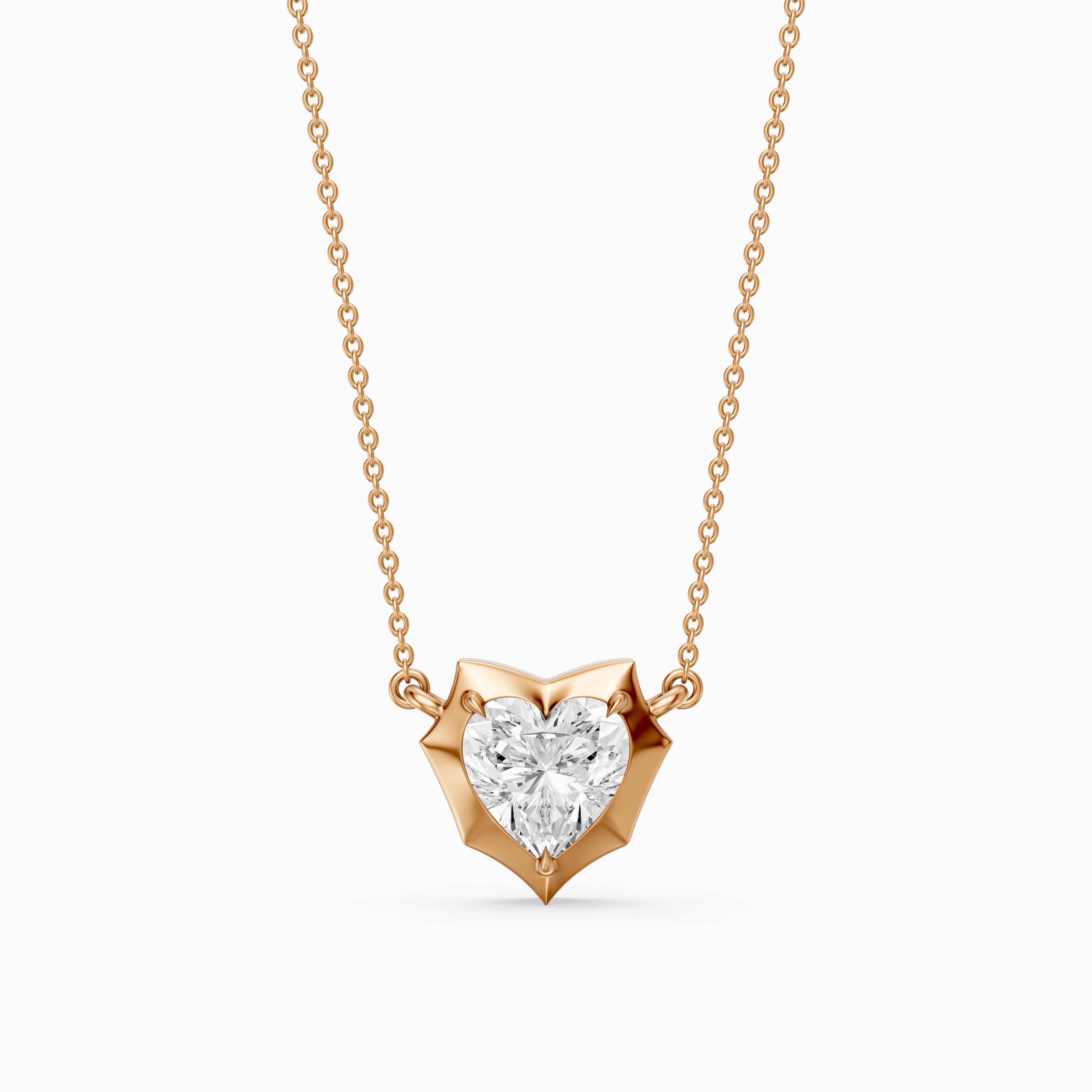 Jana Heart Shape Lab Grown Diamond Abstract Bezel Pendant