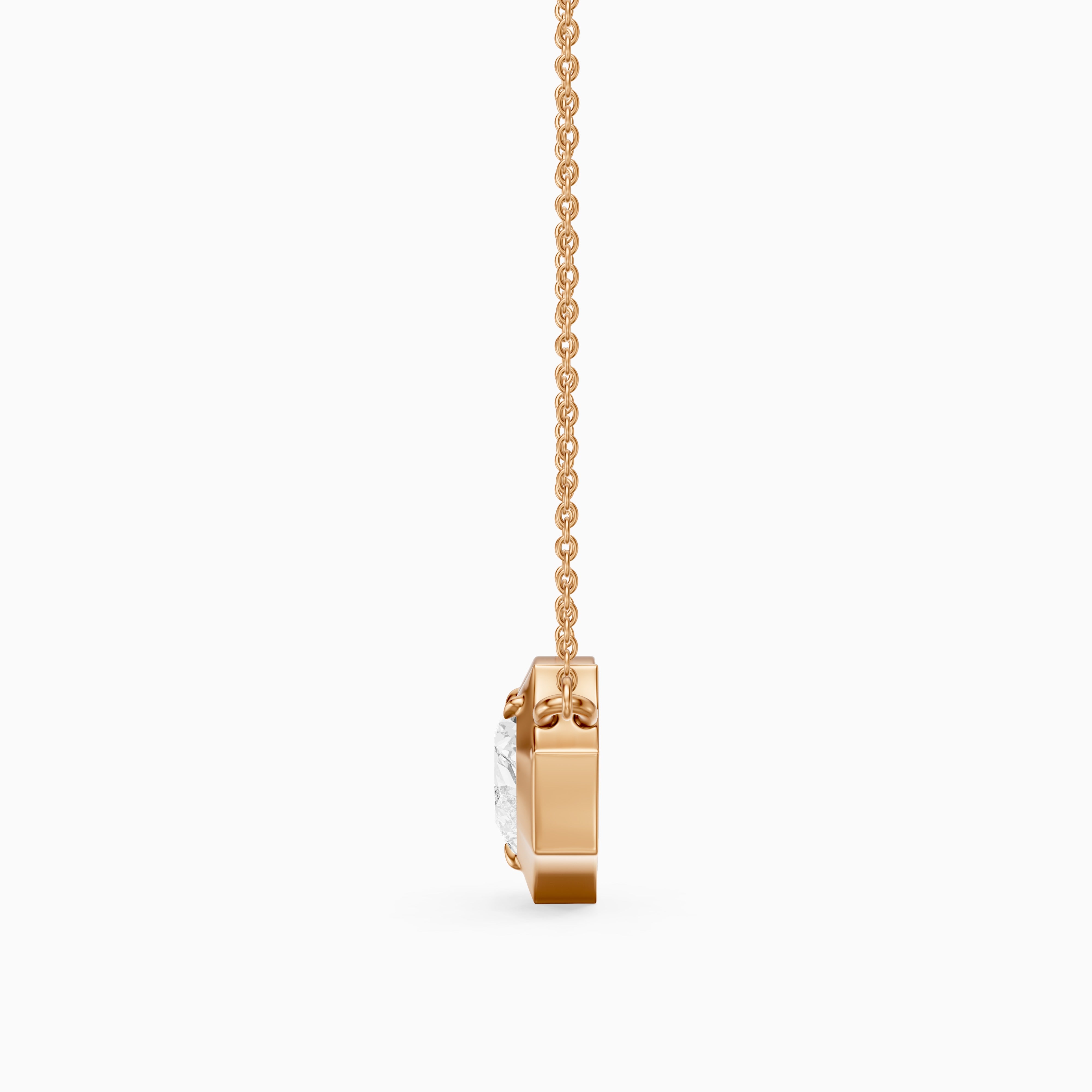 Jana Heart Shape Lab Grown Diamond Abstract Bezel Pendant