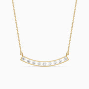 Lara Curved Bar Lab Grown Diamond Necklace