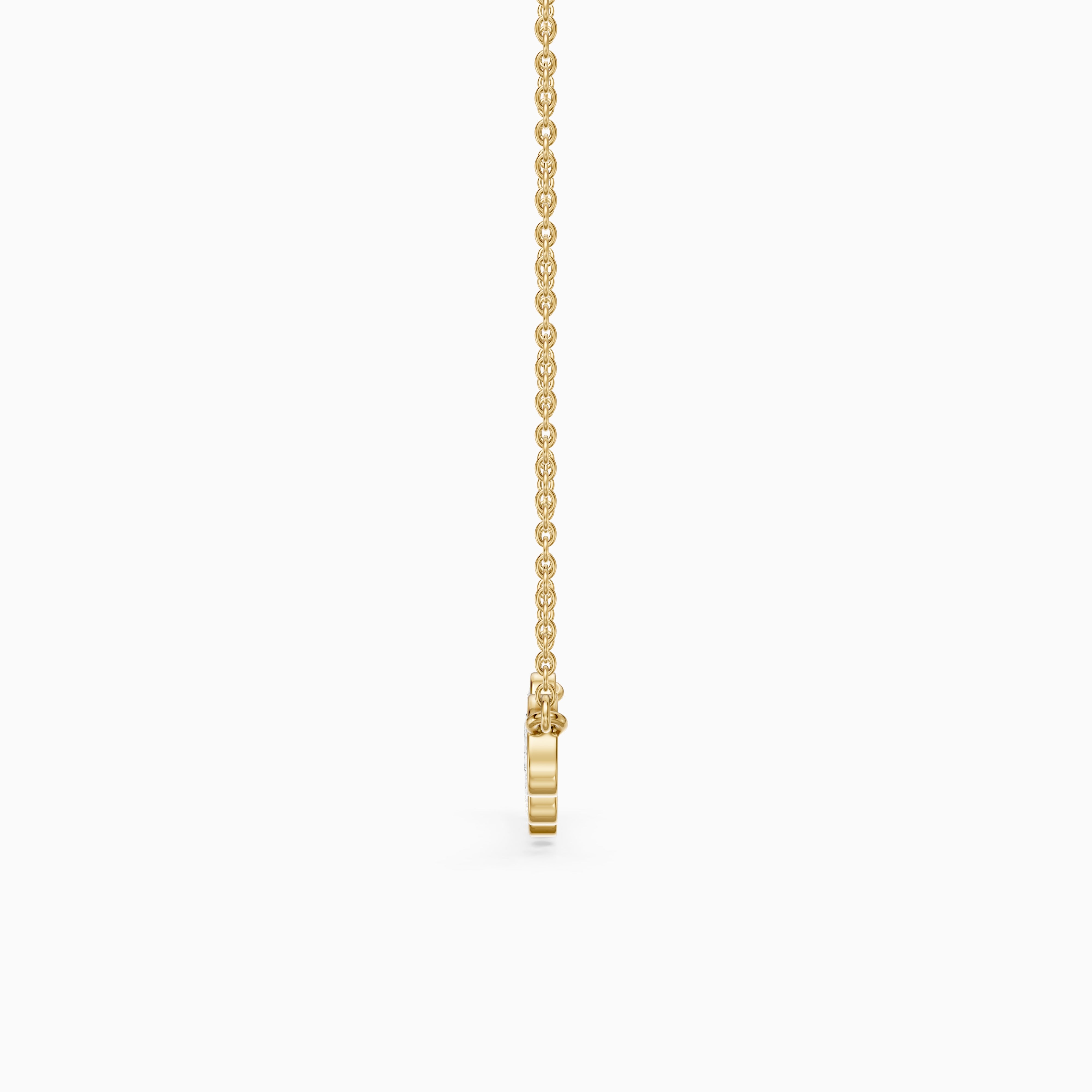 Larissa Oval Lab Grown Diamond Bezel Bar Necklace