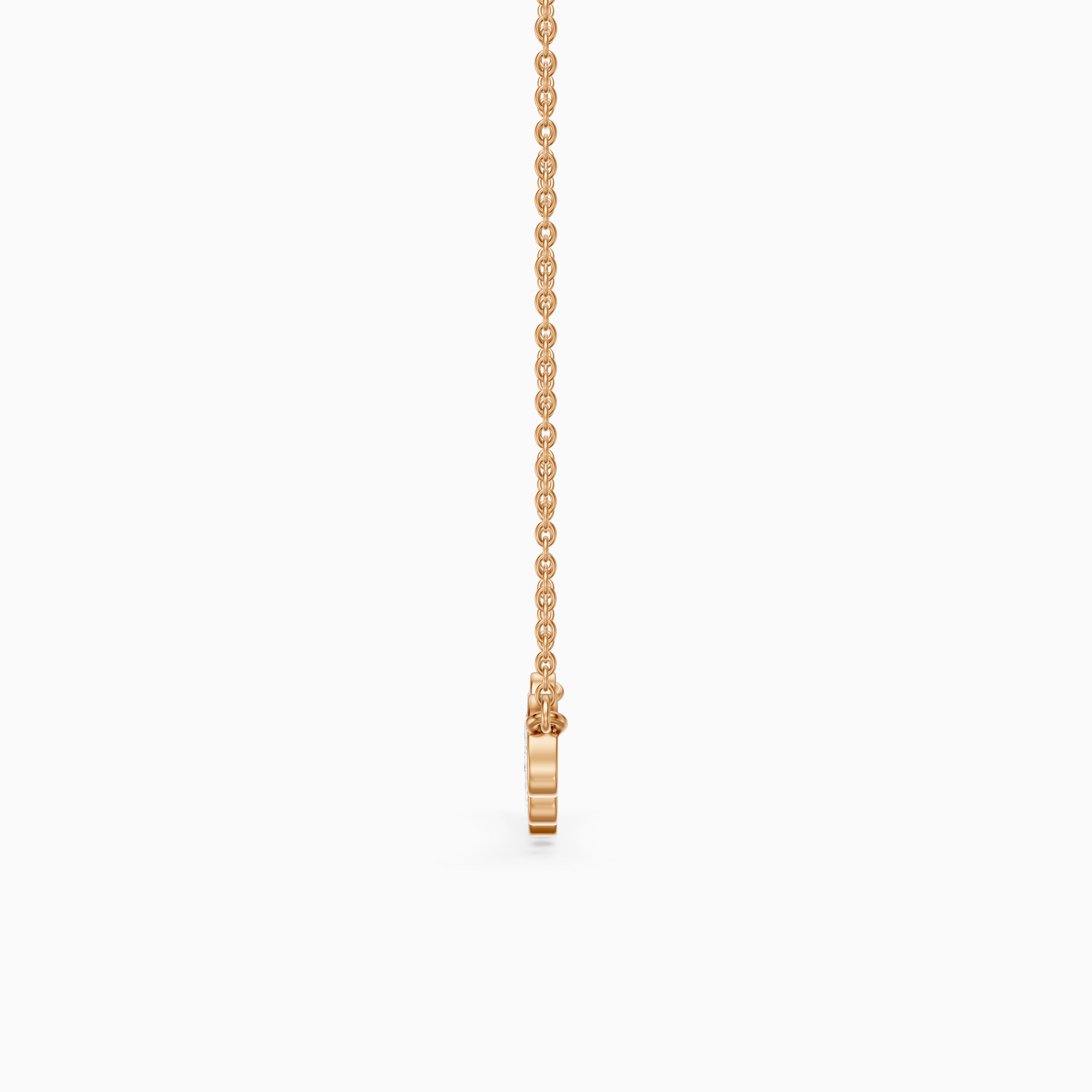 Larissa Oval Lab Grown Diamond Bezel Bar Necklace