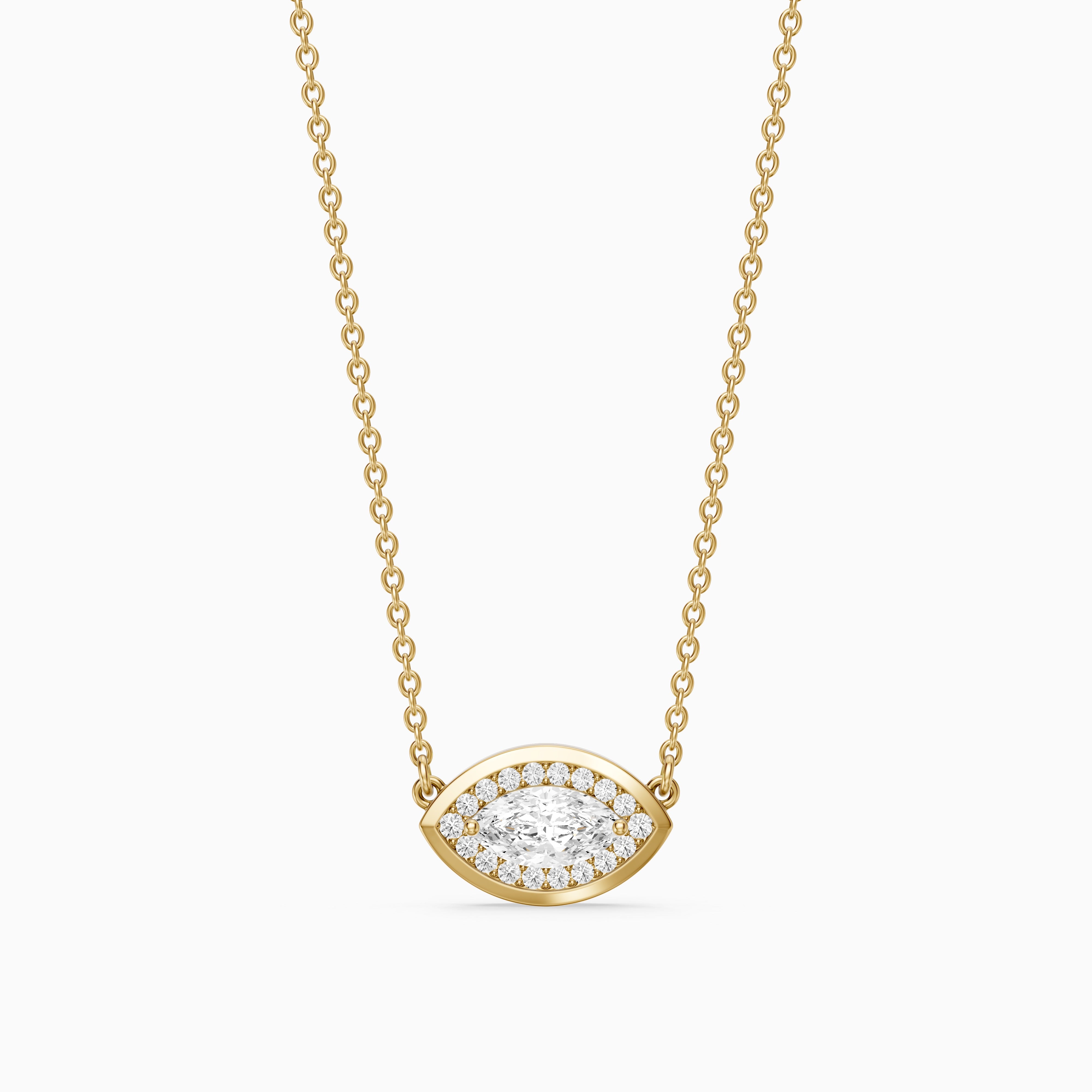 Lavinia Marquise Lab Grown Diamond Evil Eye Necklace