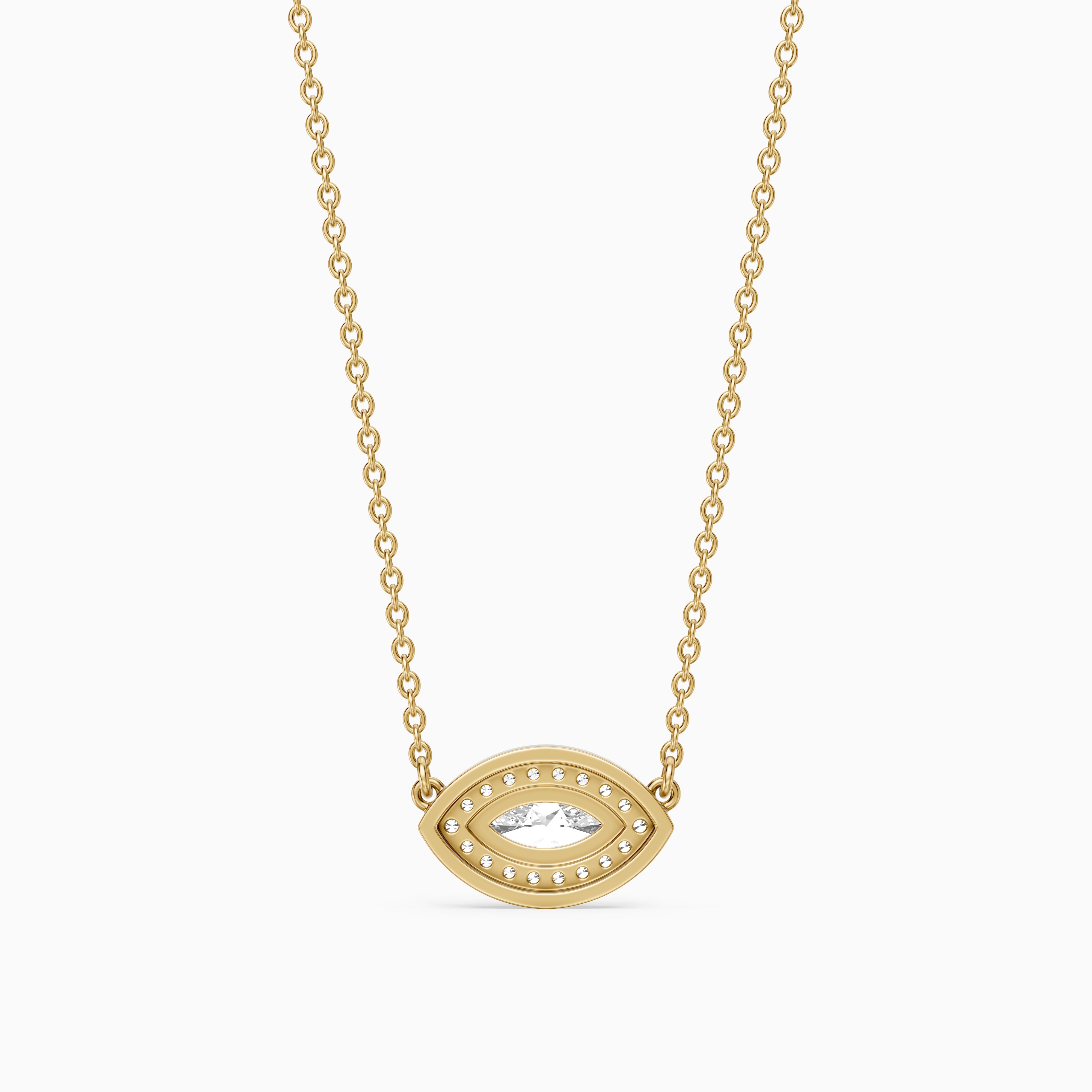 Lavinia Marquise Lab Grown Diamond Evil Eye Necklace