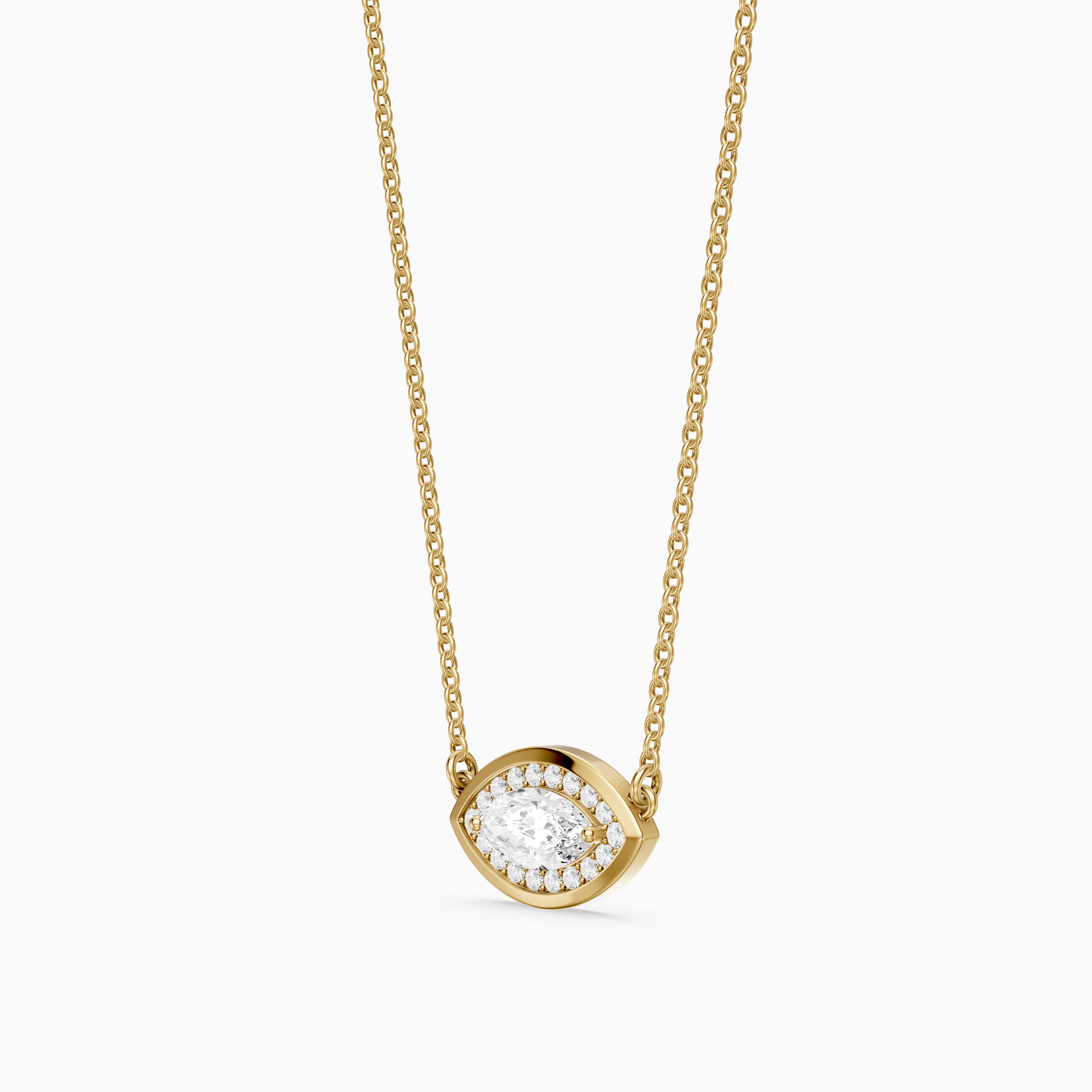 Lavinia Marquise Lab Grown Diamond Evil Eye Necklace