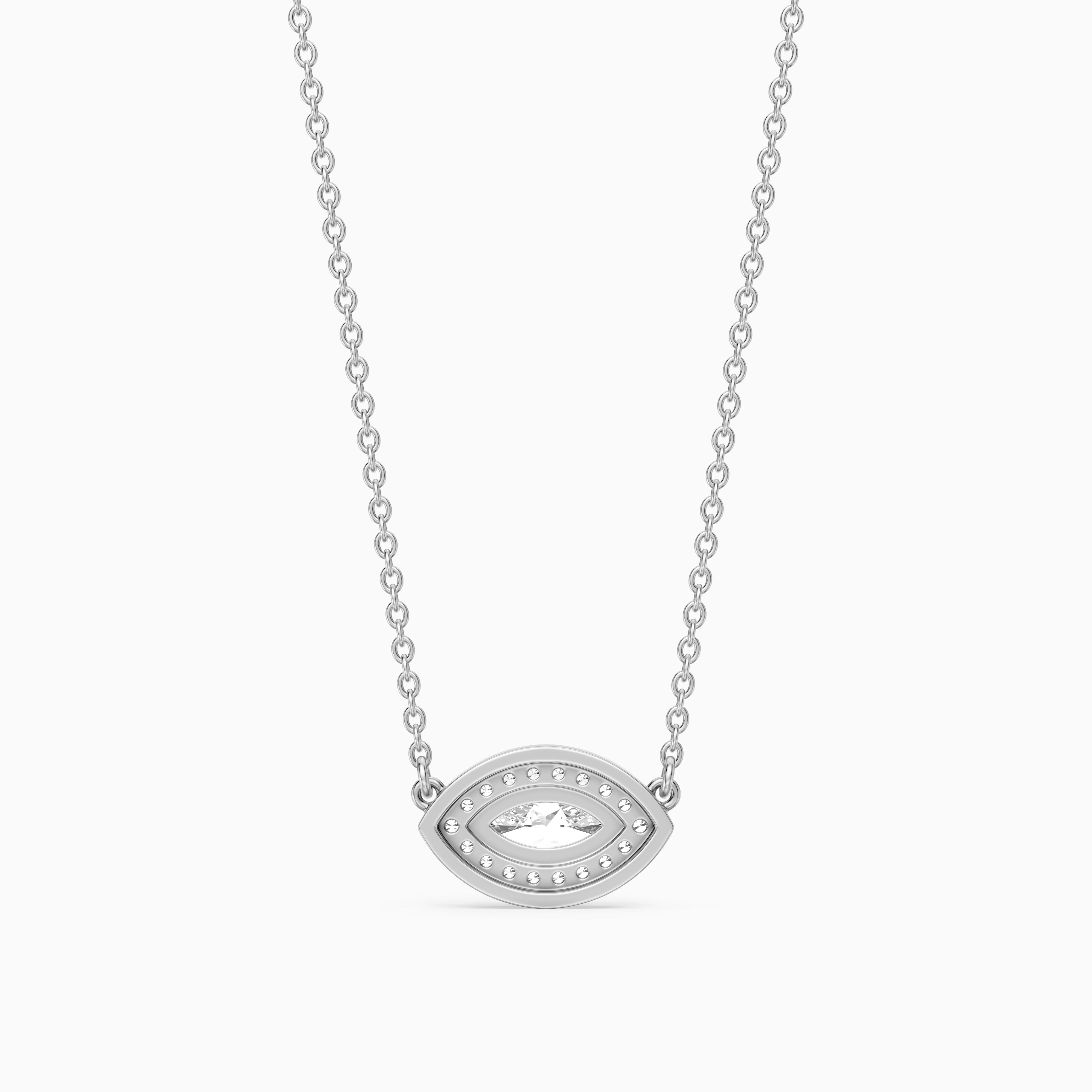 Lavinia Marquise Lab Grown Diamond Evil Eye Necklace