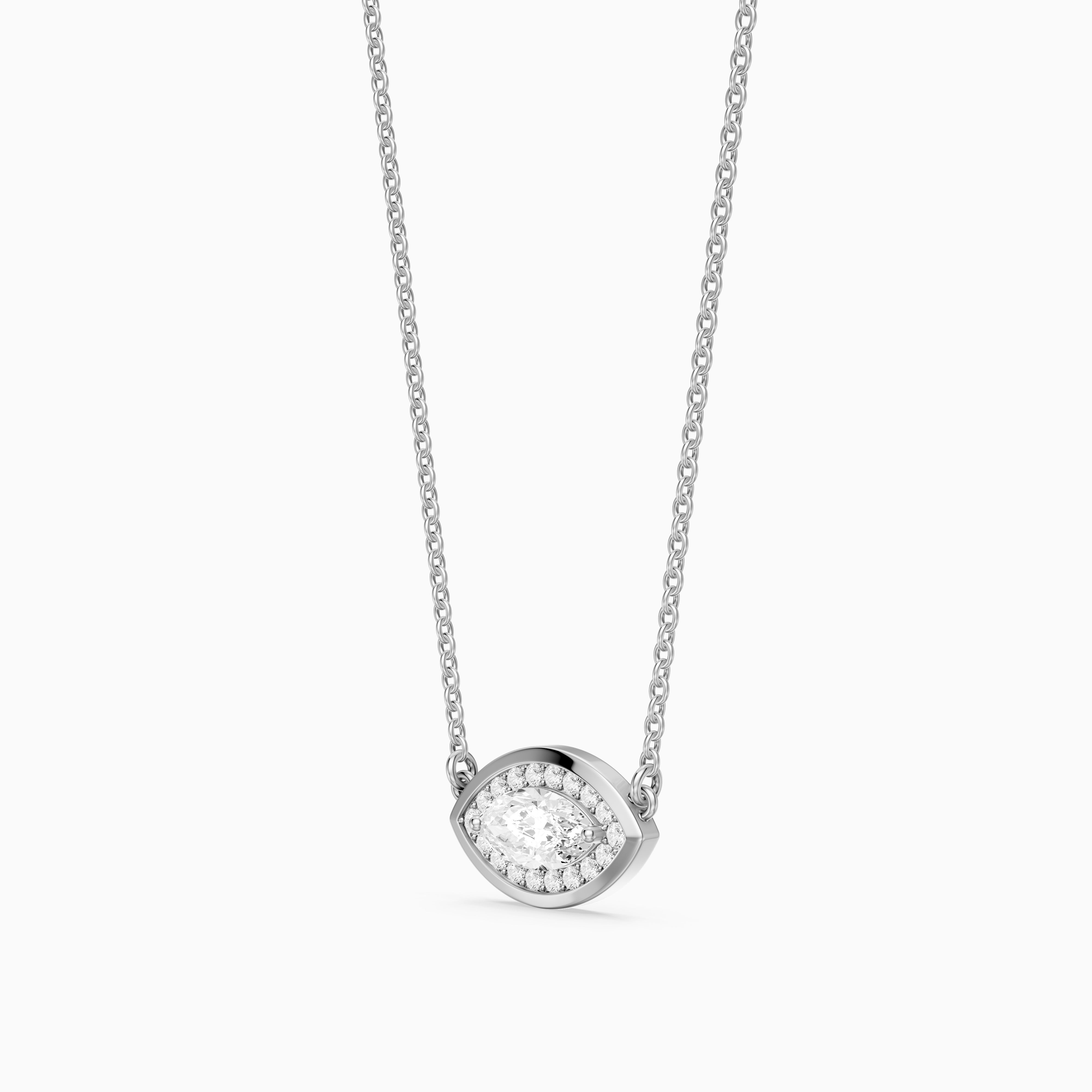 Lavinia Marquise Lab Grown Diamond Evil Eye Necklace