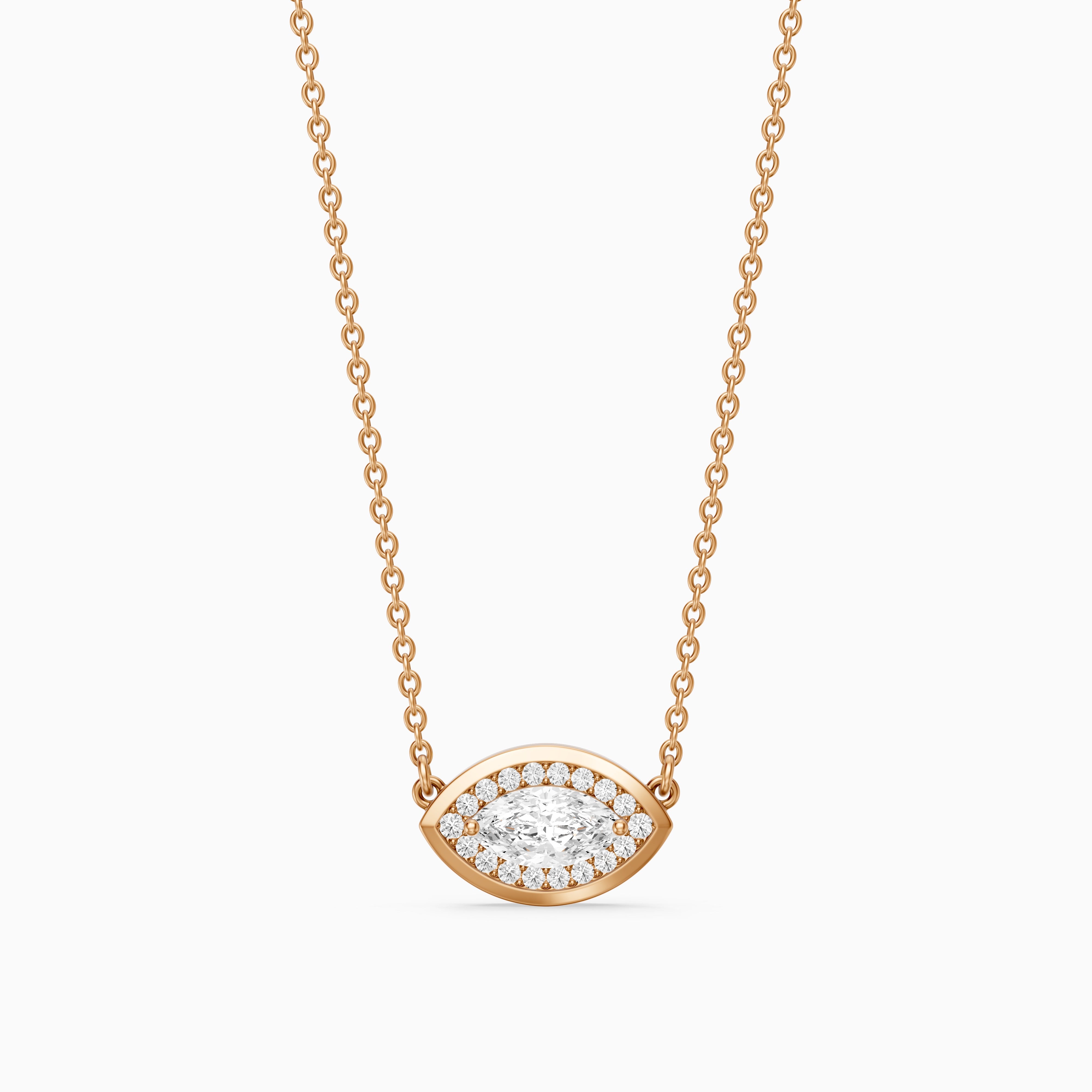 Lavinia Marquise Lab Grown Diamond Evil Eye Necklace