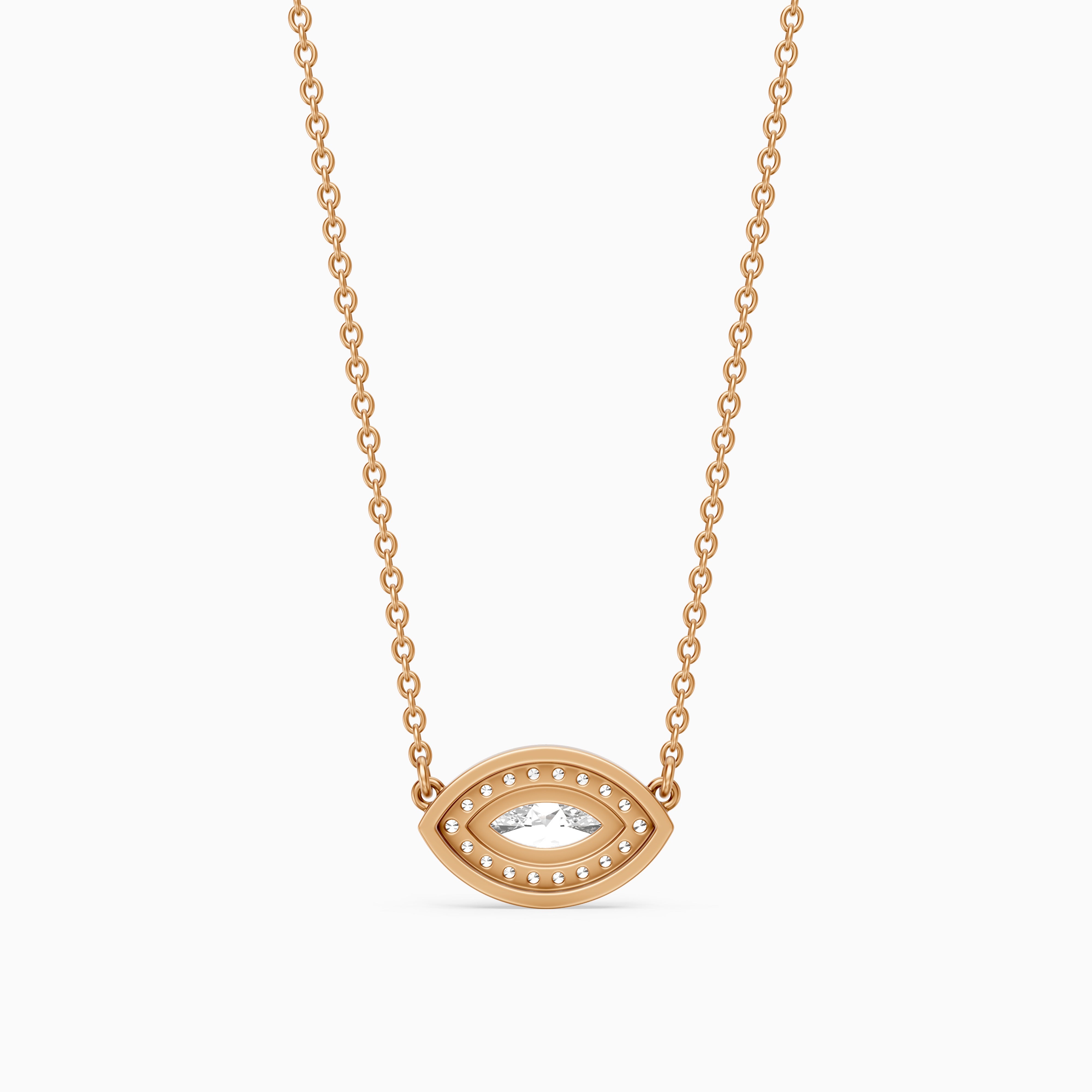 Lavinia Marquise Lab Grown Diamond Evil Eye Necklace