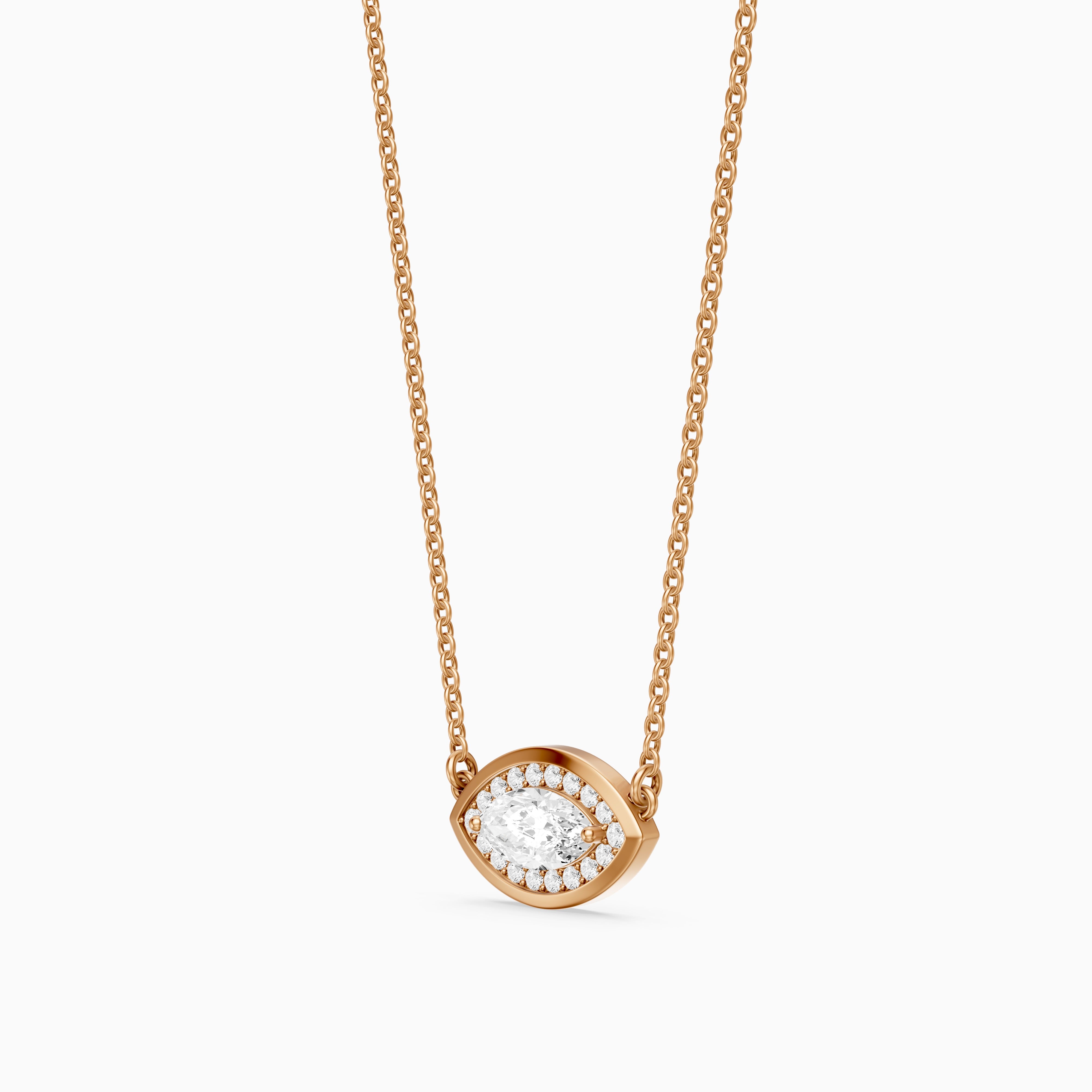 Lavinia Marquise Lab Grown Diamond Evil Eye Necklace
