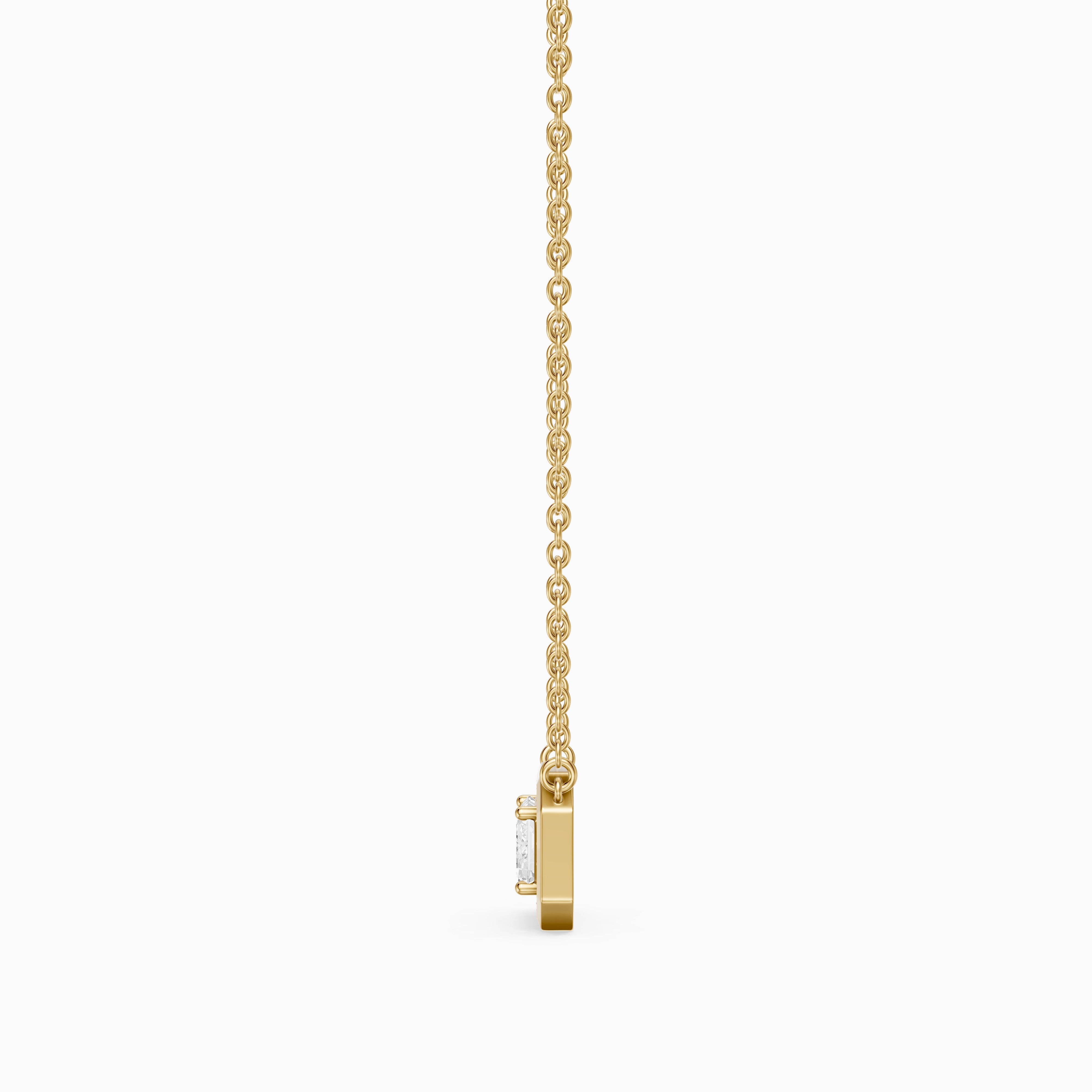 Leonie Emerald Cut Lab Grown Diamond Halo Pendant