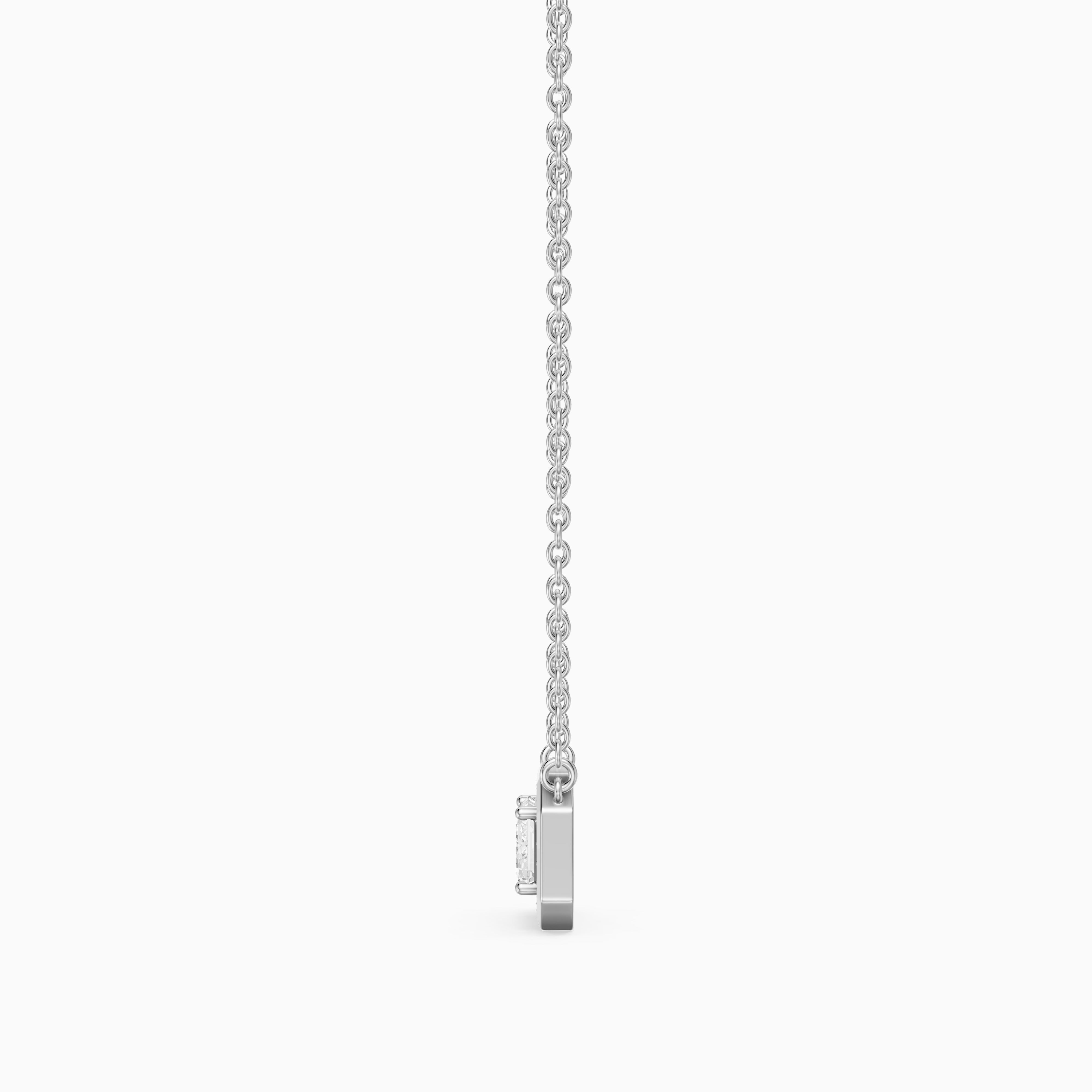 Leonie Emerald Cut Lab Grown Diamond Halo Pendant