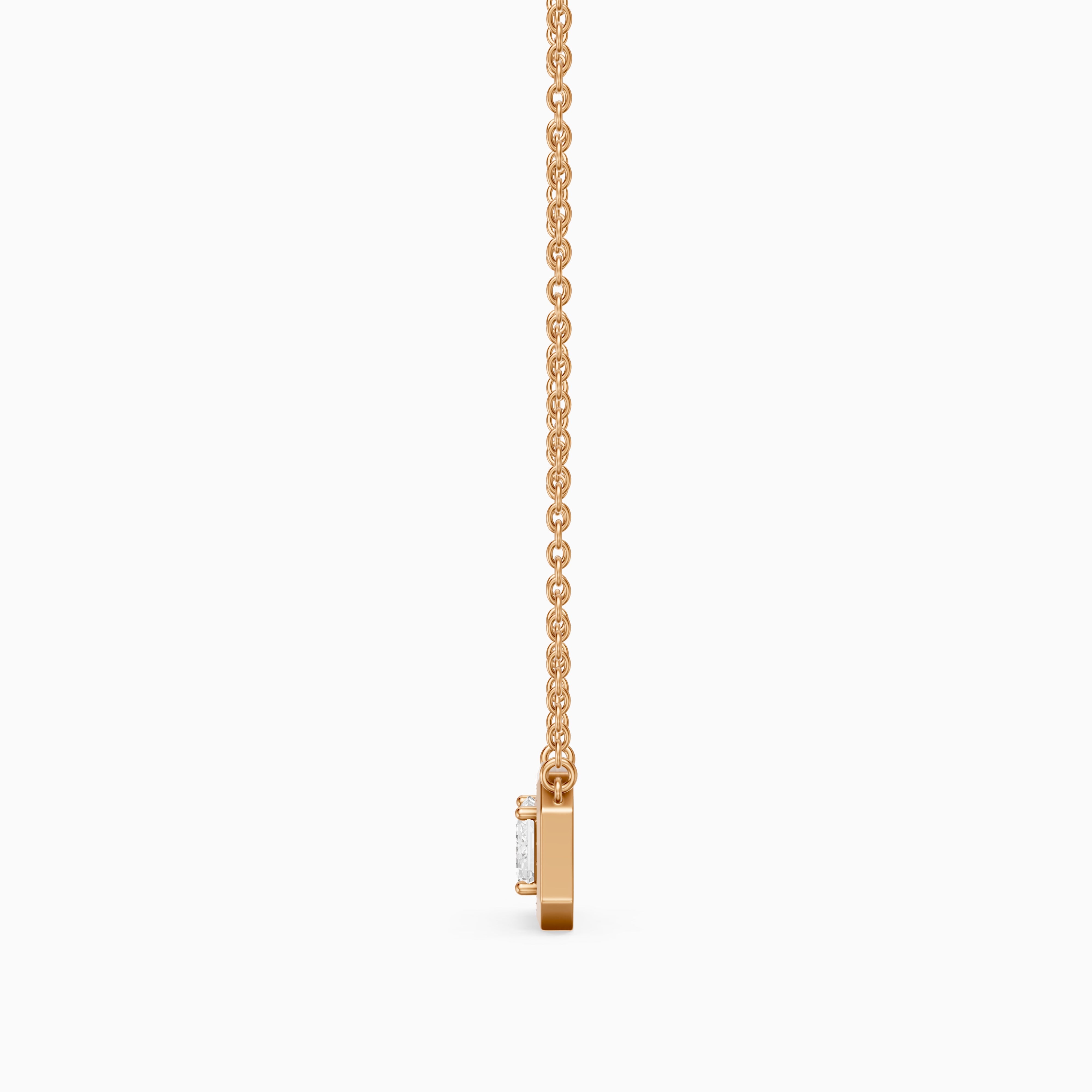 Leonie Emerald Cut Lab Grown Diamond Halo Pendant