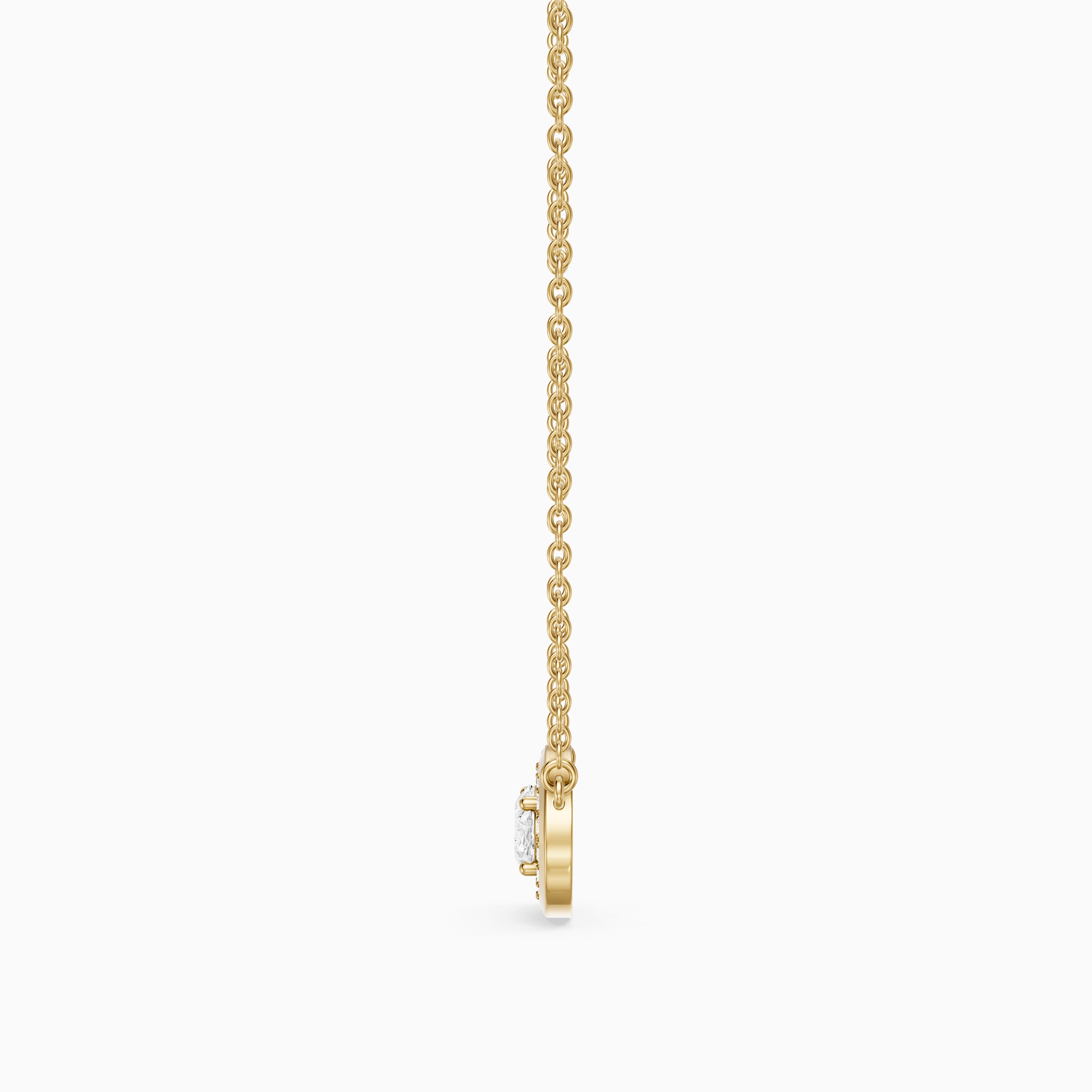 Lina Oval Lab Grown Diamond Halo Pendant