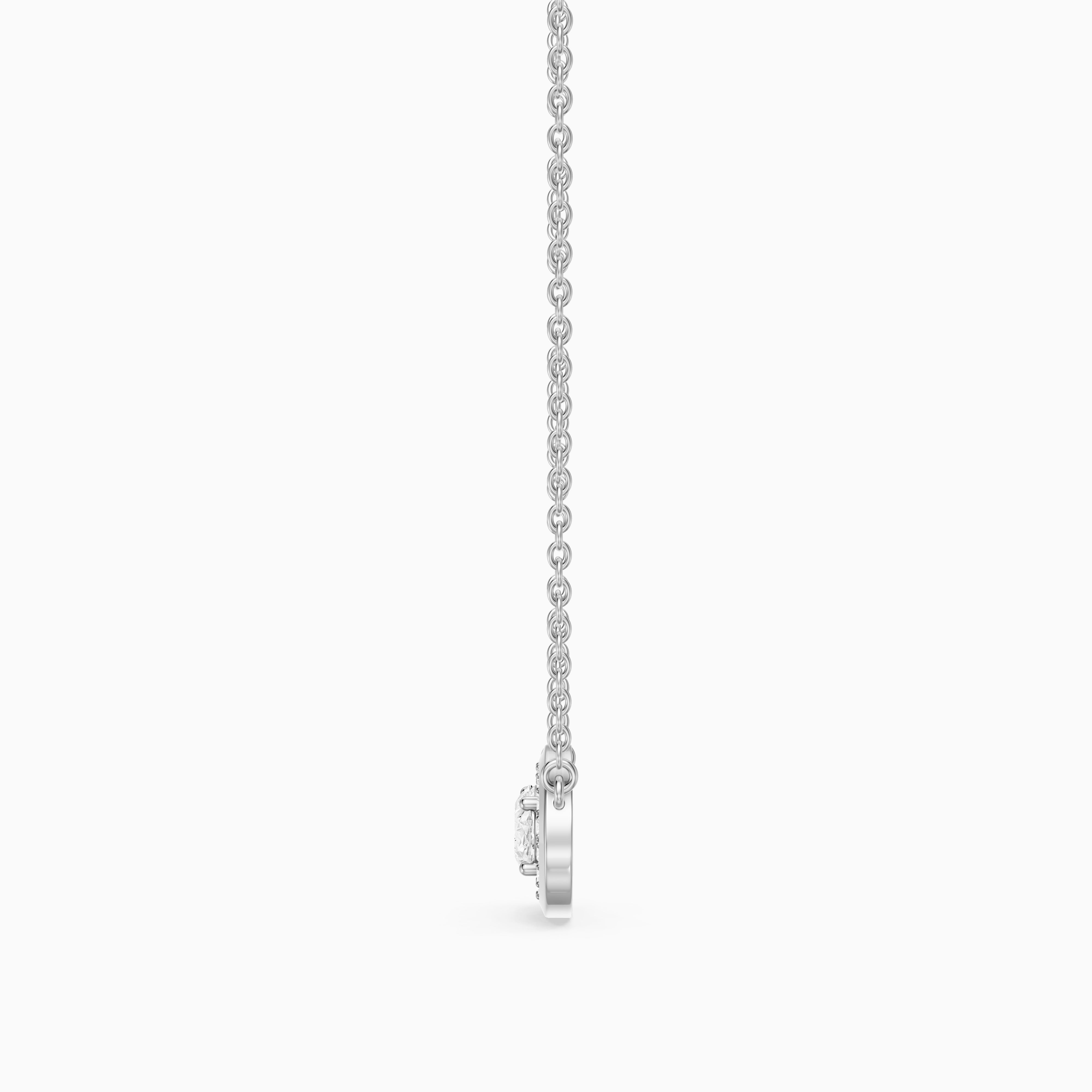Lina Oval Lab Grown Diamond Halo Pendant