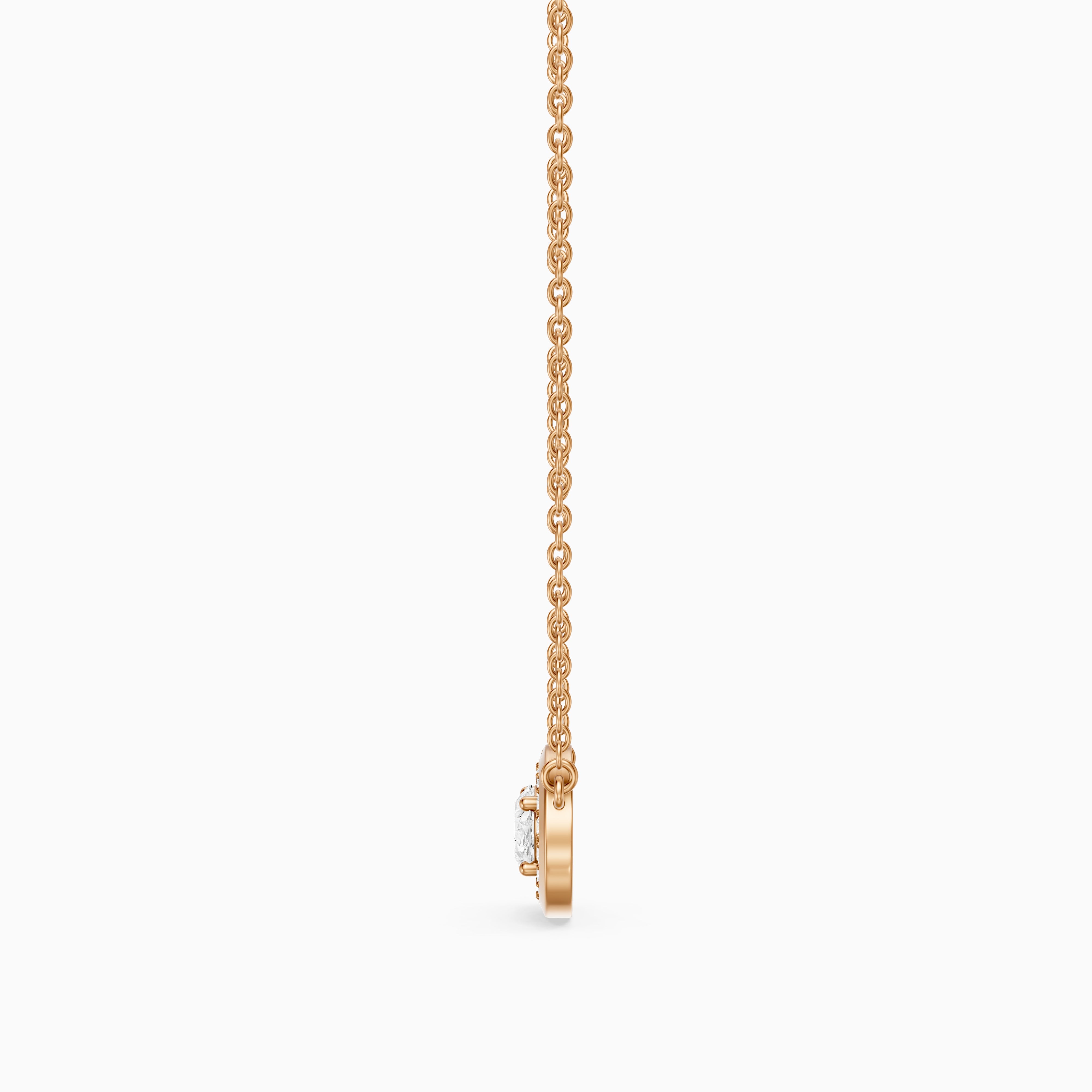 Lina Oval Lab Grown Diamond Halo Pendant