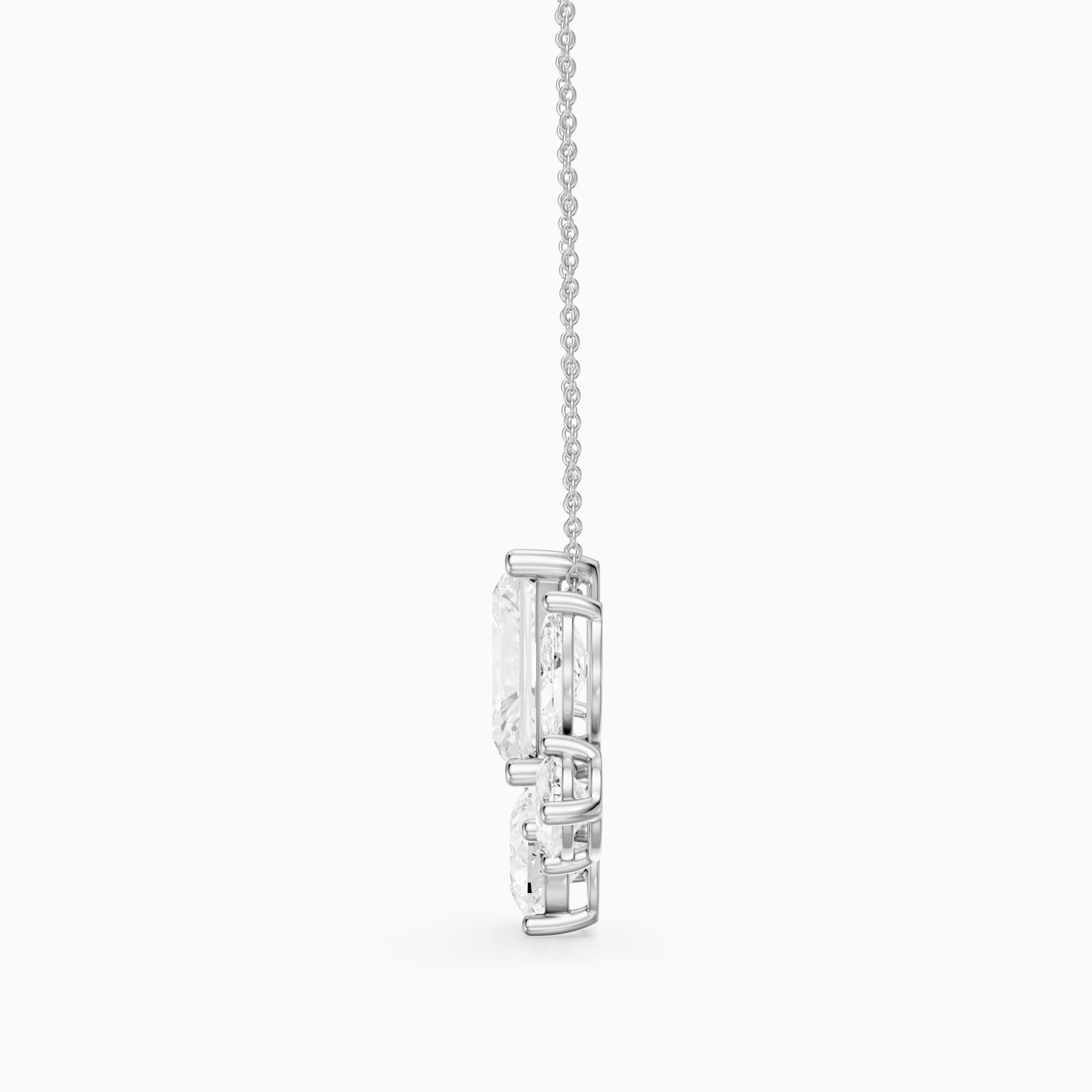 Marina Multi Shape Lab Grown Diamond Five stone Cluster Pendant