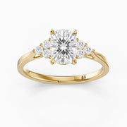 Novaly Elongated Cushion Cut Vintage Inspired Lab Grown Diamond Ring