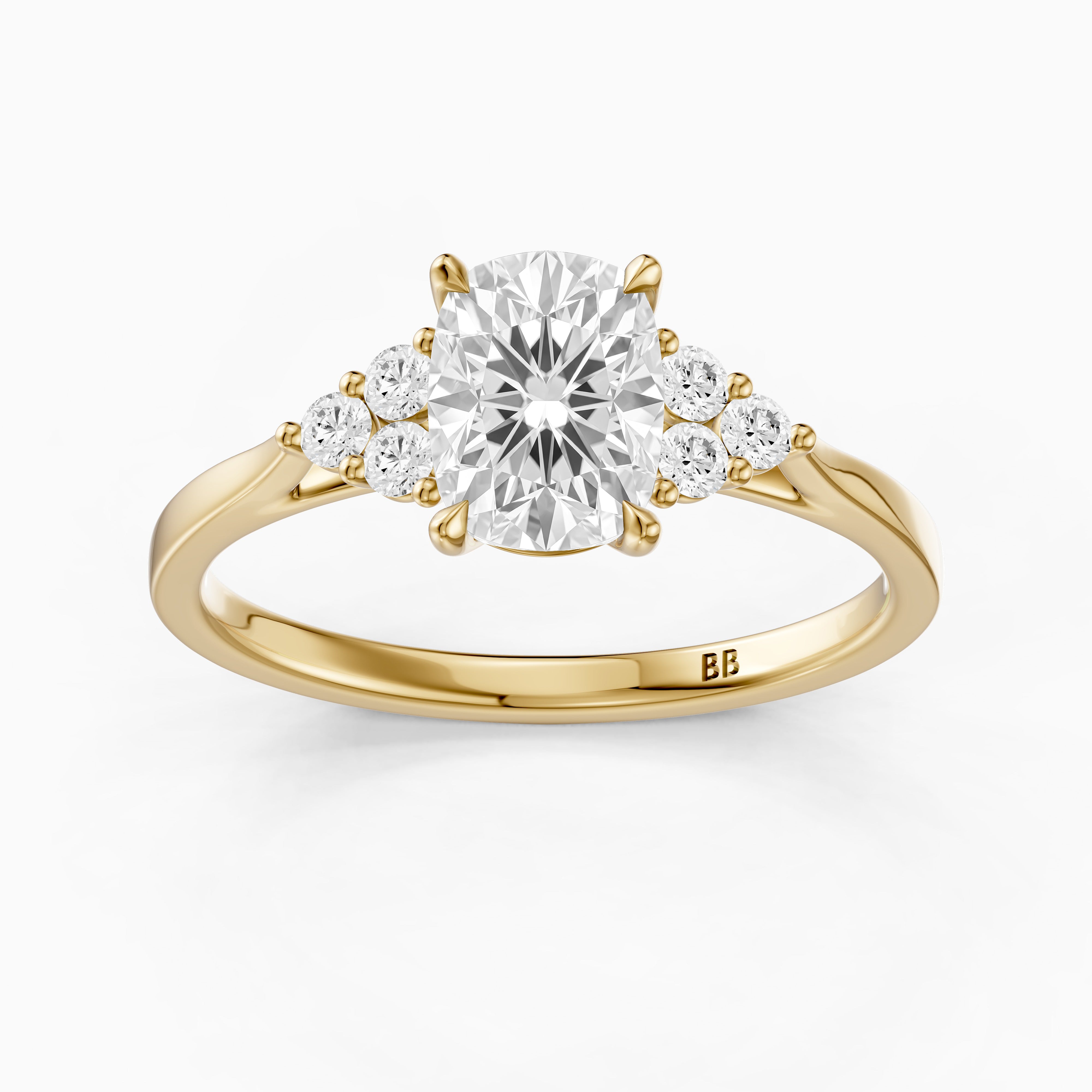 Novaly Elongated Cushion Cut Vintage Inspired Lab Grown Diamond Ring