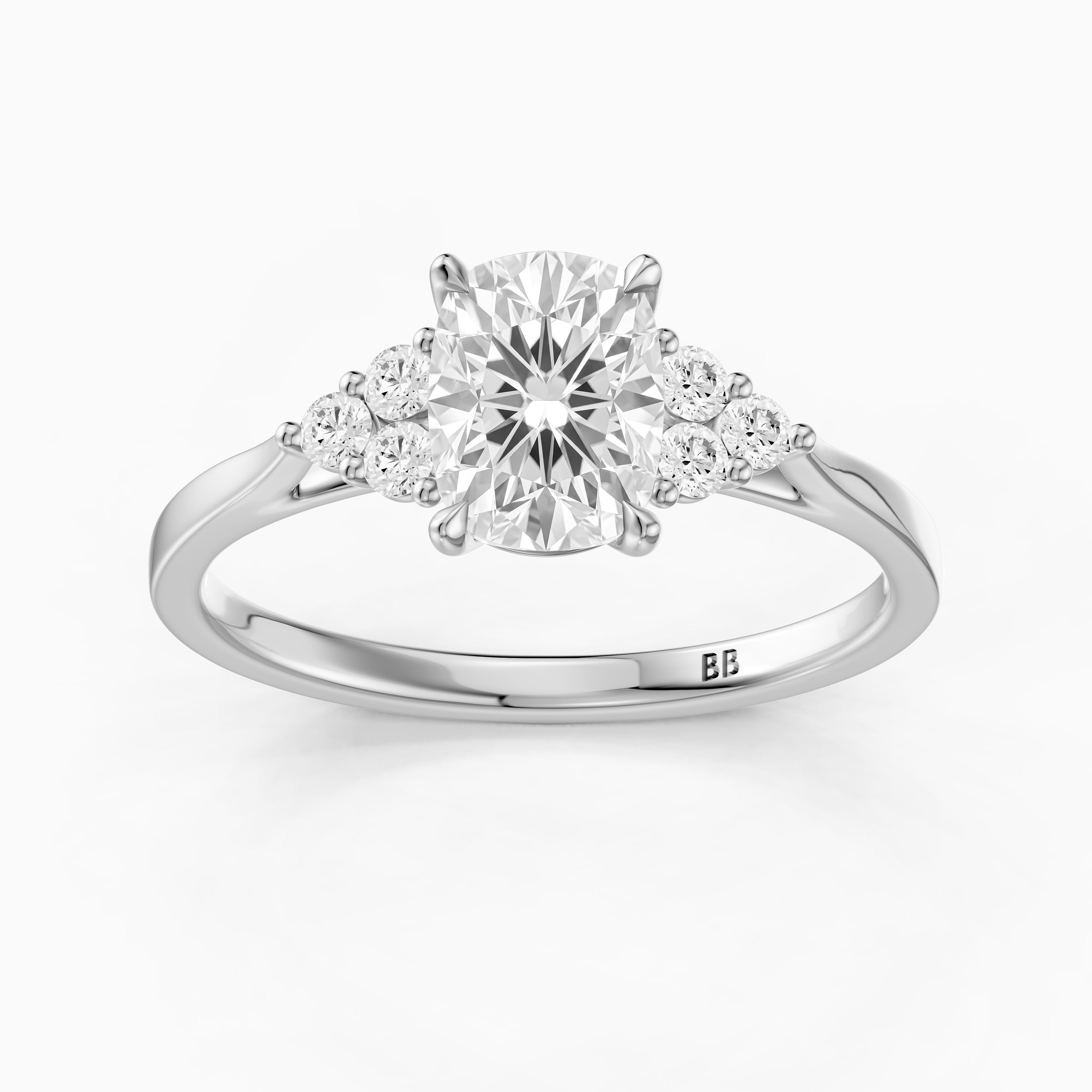 Novaly Elongated Cushion Cut Vintage Inspired Lab Grown Diamond Ring