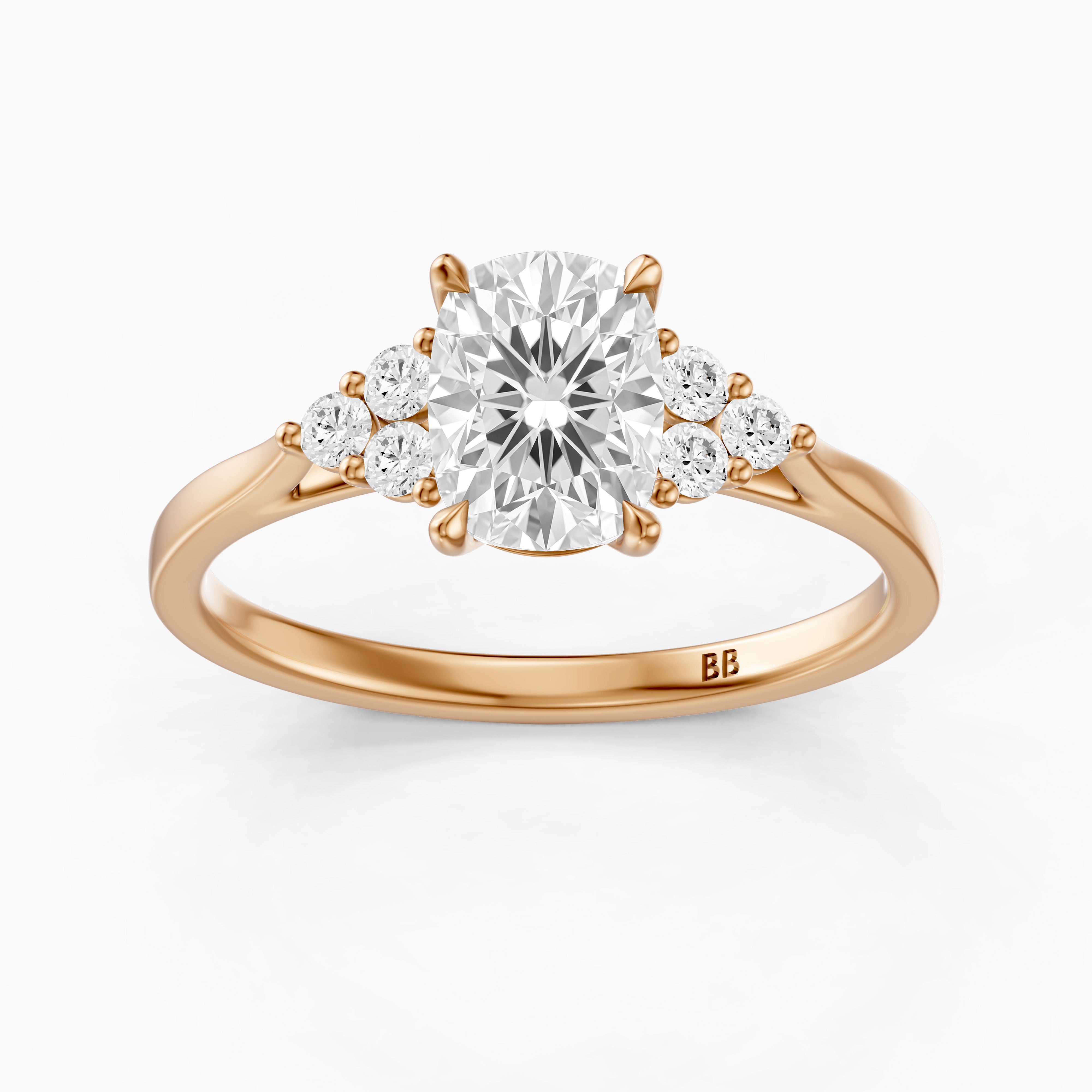 Novaly Elongated Cushion Cut Vintage Inspired Lab Grown Diamond Ring