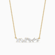 Marta Multi Shape Lab Grown Diamond Bar Necklace