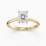 Oaklyn Elongated Cushion Cut Hidden Halo Pave Bridge Lab Grown Diamond Ring