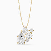 Mia Pear, Princess and Round Lab Grown Diamond Cluster Pendant