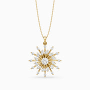 Mirela Round Lab Grown Diamond Sunburst Pendant