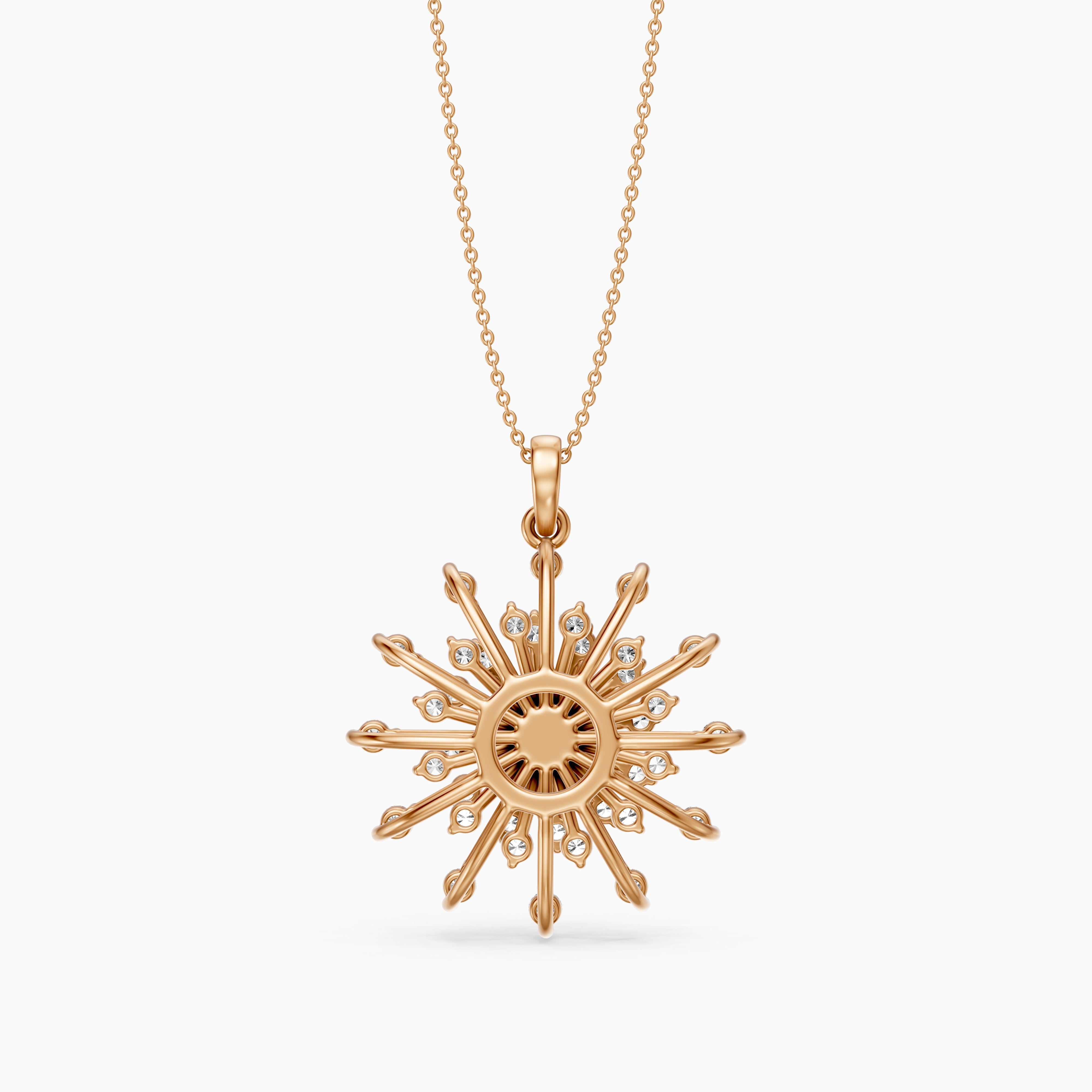 Mirela Round Lab Grown Diamond Sunburst Pendant