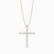 Noemi Marquise Lab Grown Diamond Cross Pendant