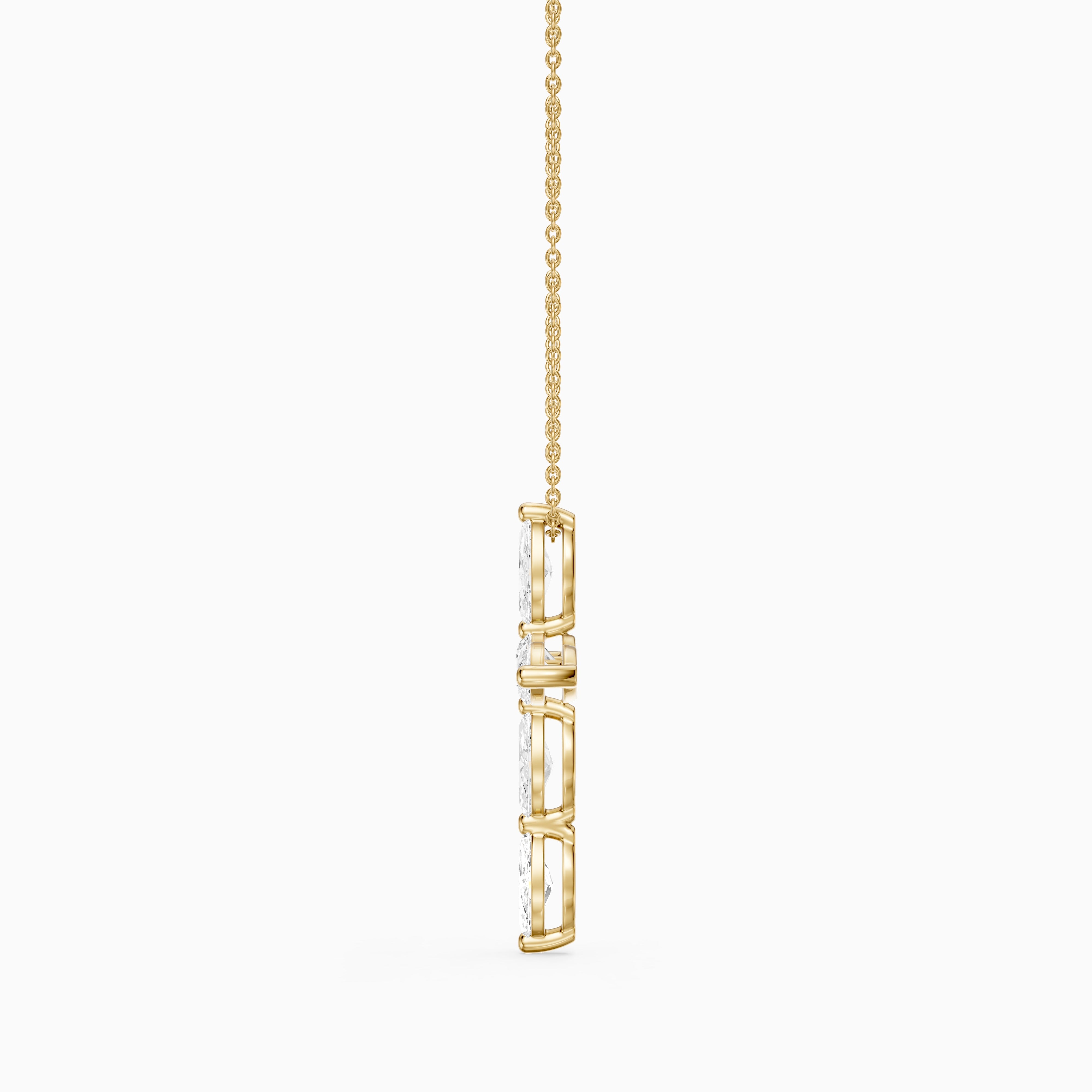 Noemi Marquise Lab Grown Diamond Cross Pendant