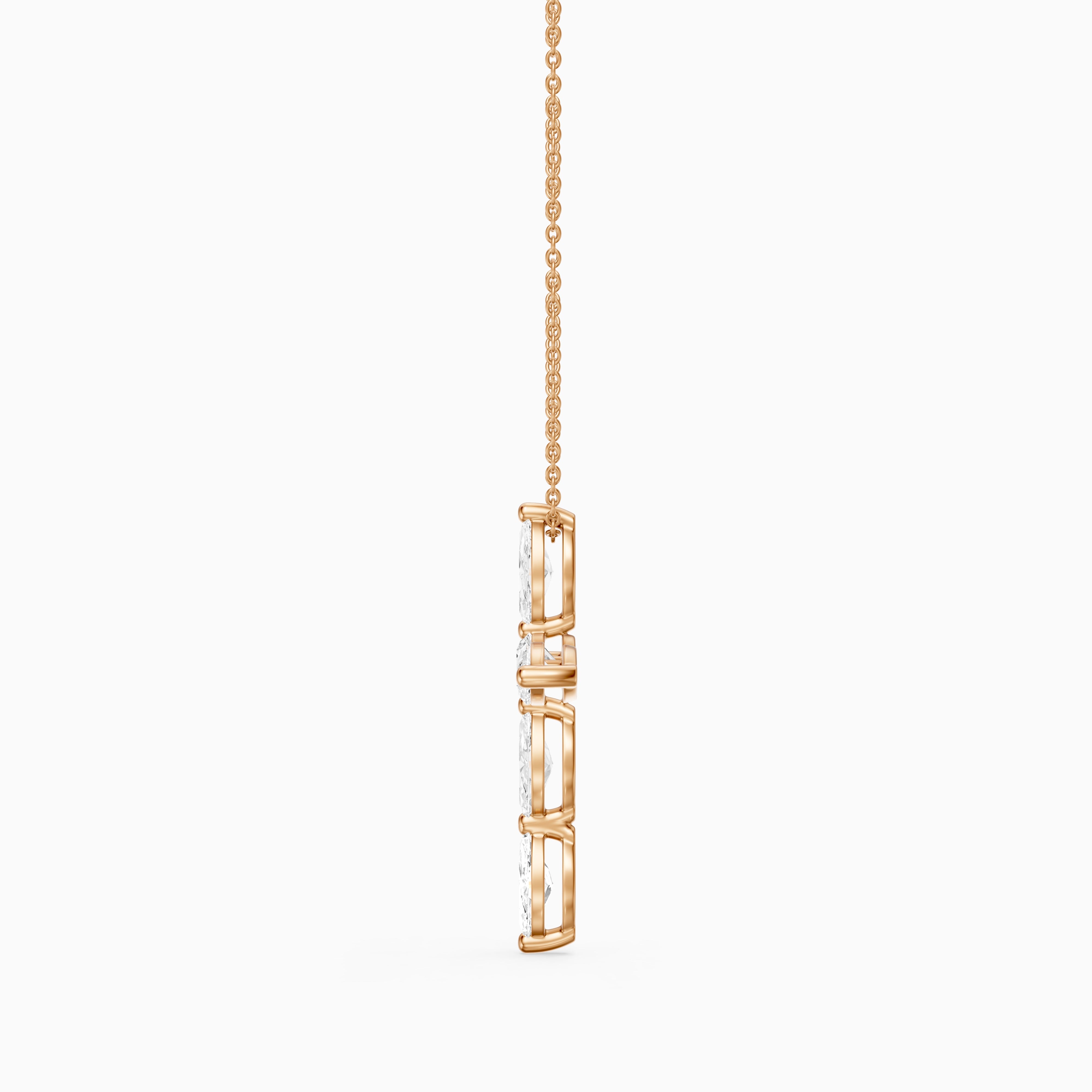 Noemi Marquise Lab Grown Diamond Cross Pendant